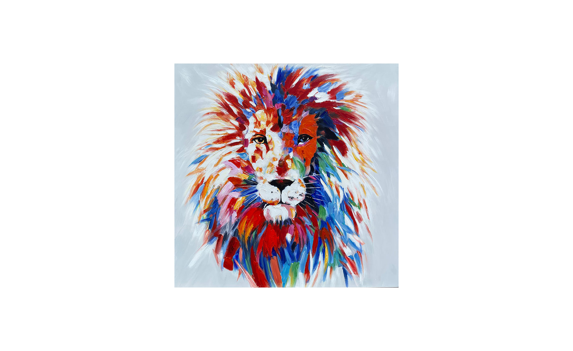Slika Colorfull Lion 100x100cm