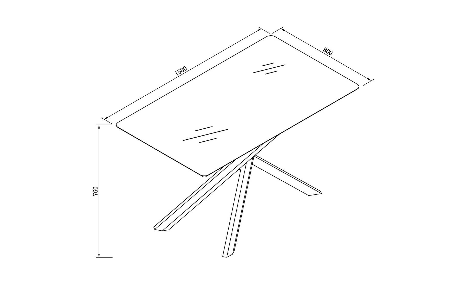 Klaron stol 150,5x80,5x74,5 cm