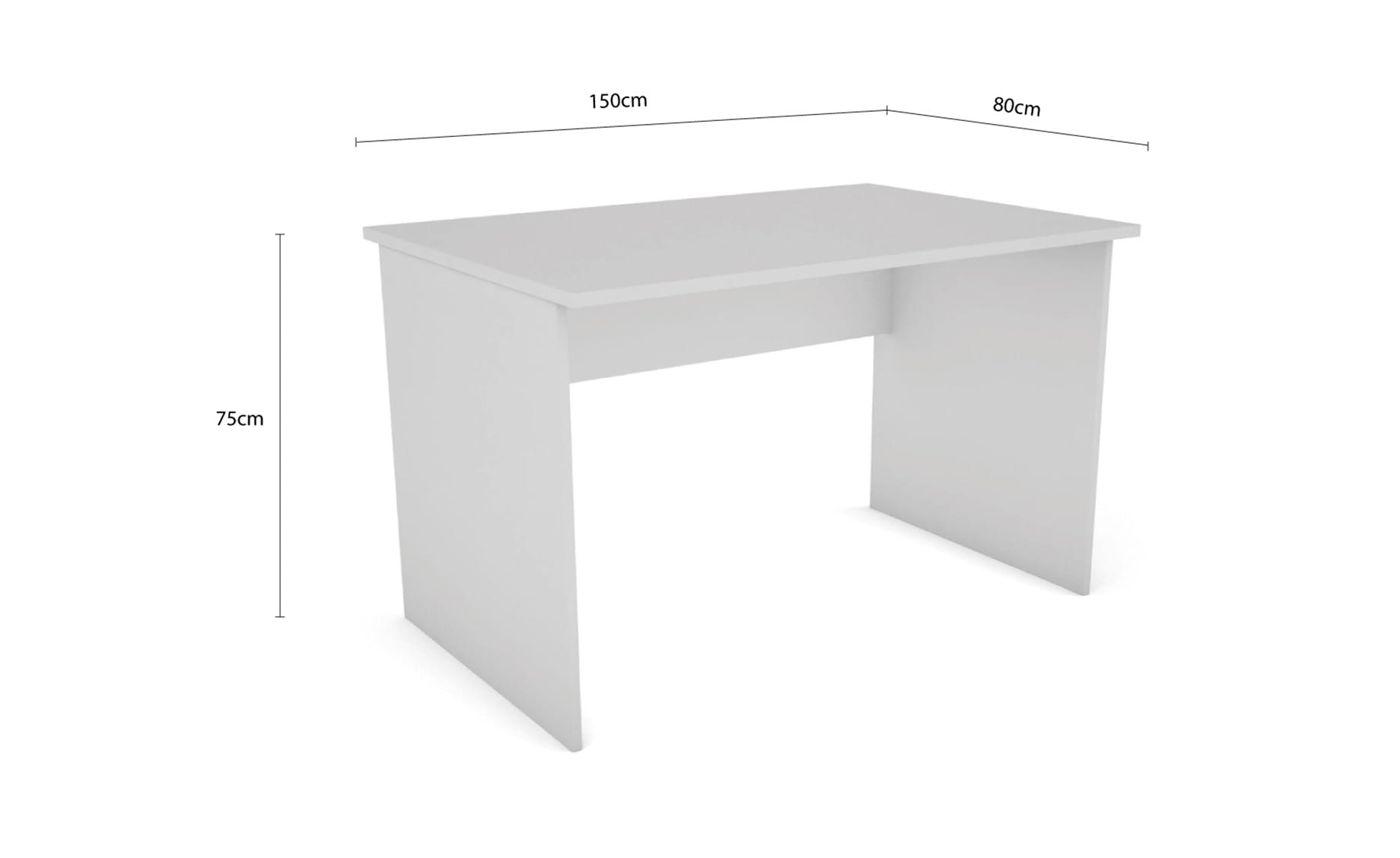 Torino radni stol 150x80x75cm bijeli