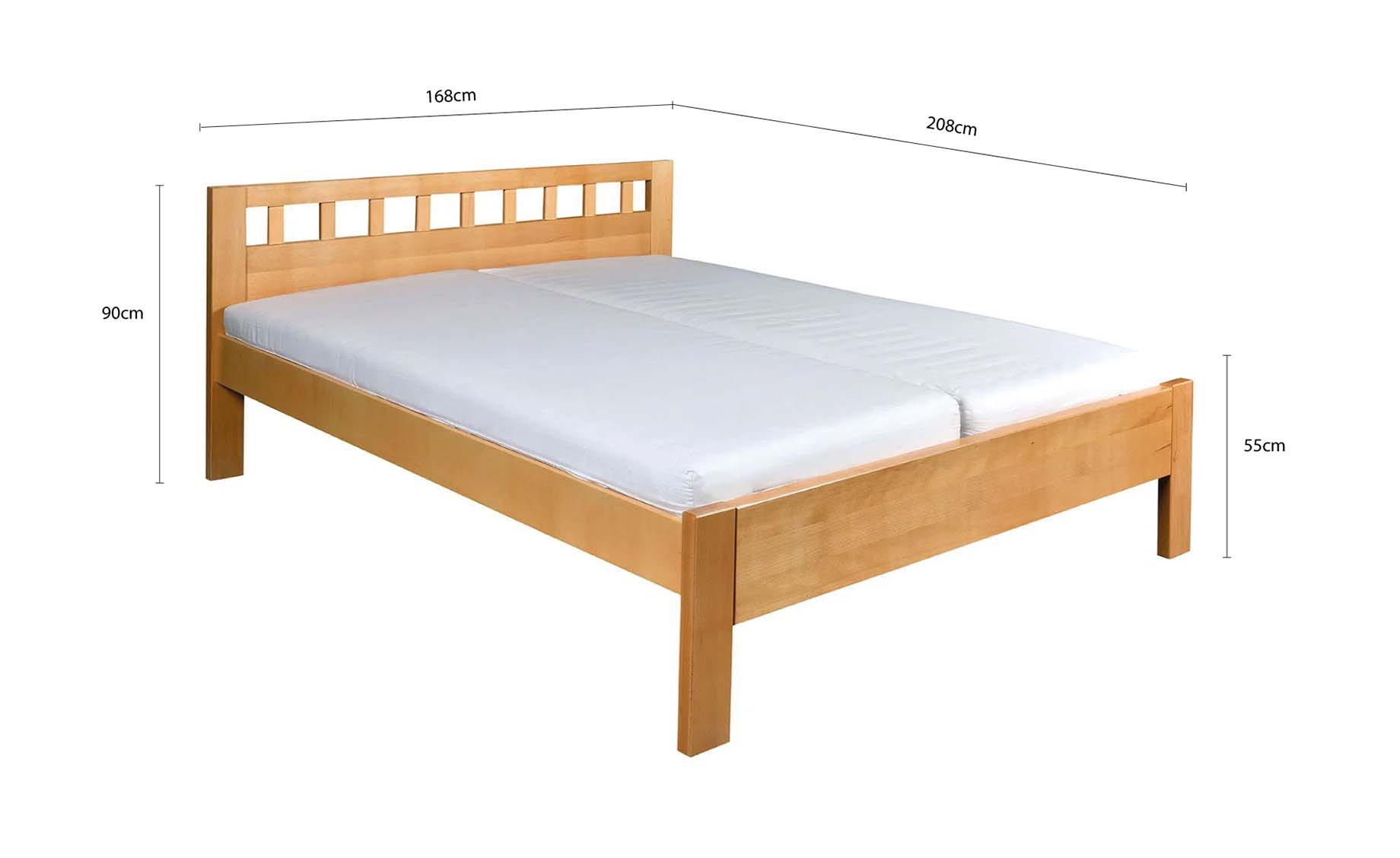 Galia krevet bez podnice 168x208x90cm natur