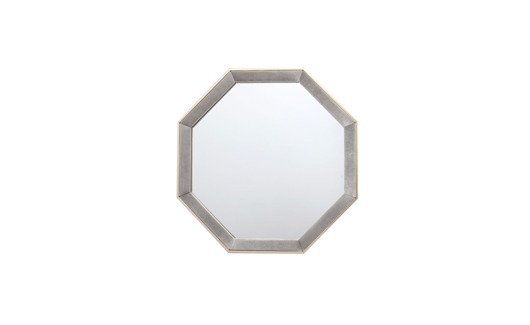 Zidno ogledalo Velvet 66,4x66,4cm sivo