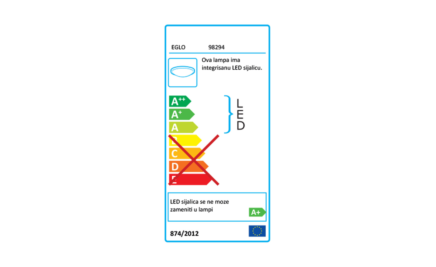 Plafonjera Frania LED 12W 1050LM 2700-6500K 30cm s daljinskim upravljačem, dimabilna, Starlight efekt