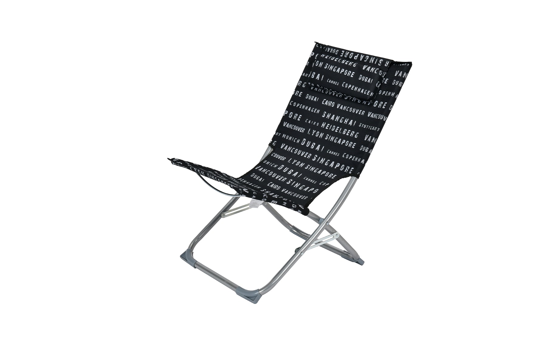 Playa sklopiva stolica sa jastukom 68x48x73cm crna