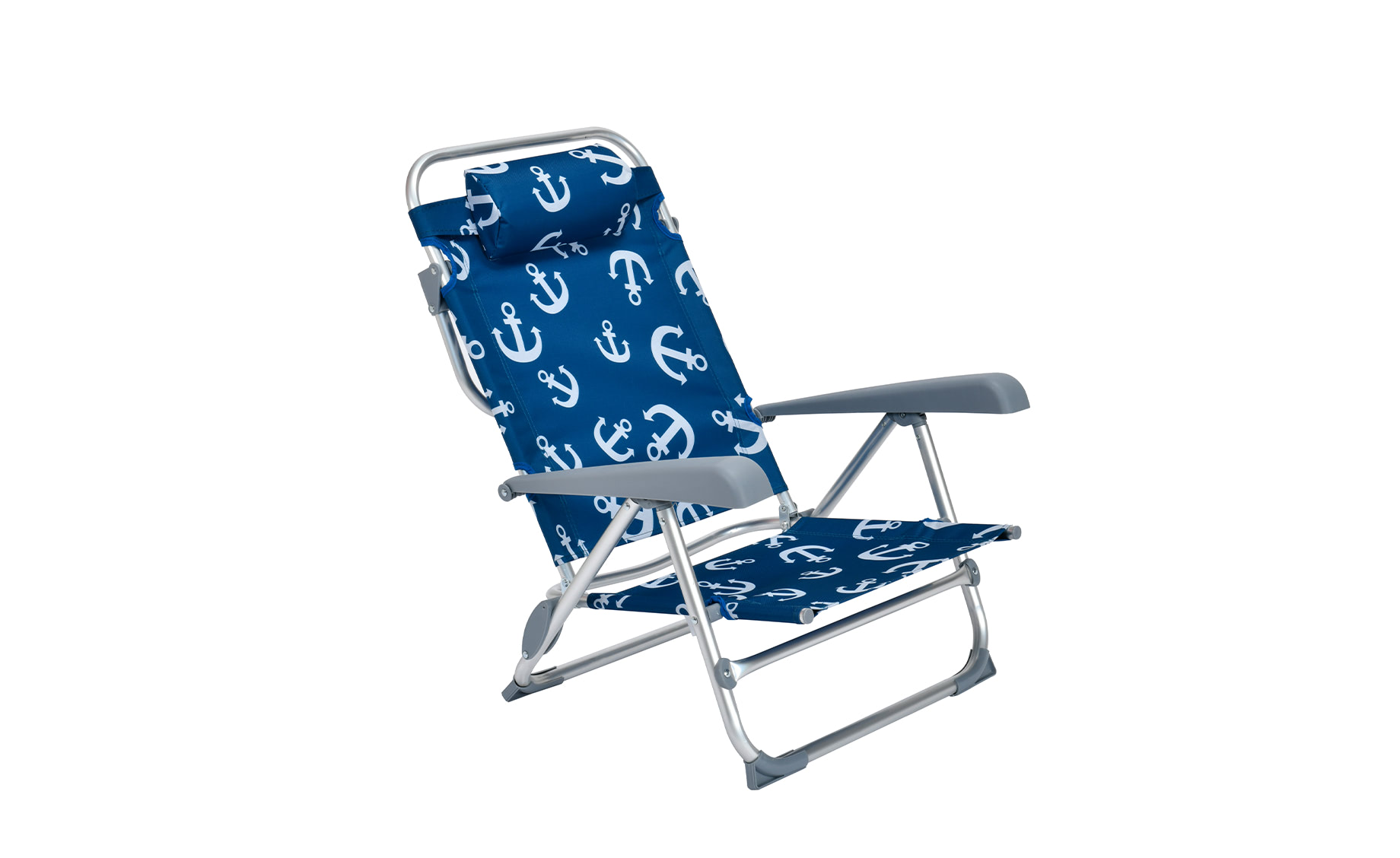 Playa aluminijska preklopna stolica 101x60x78 cm plava