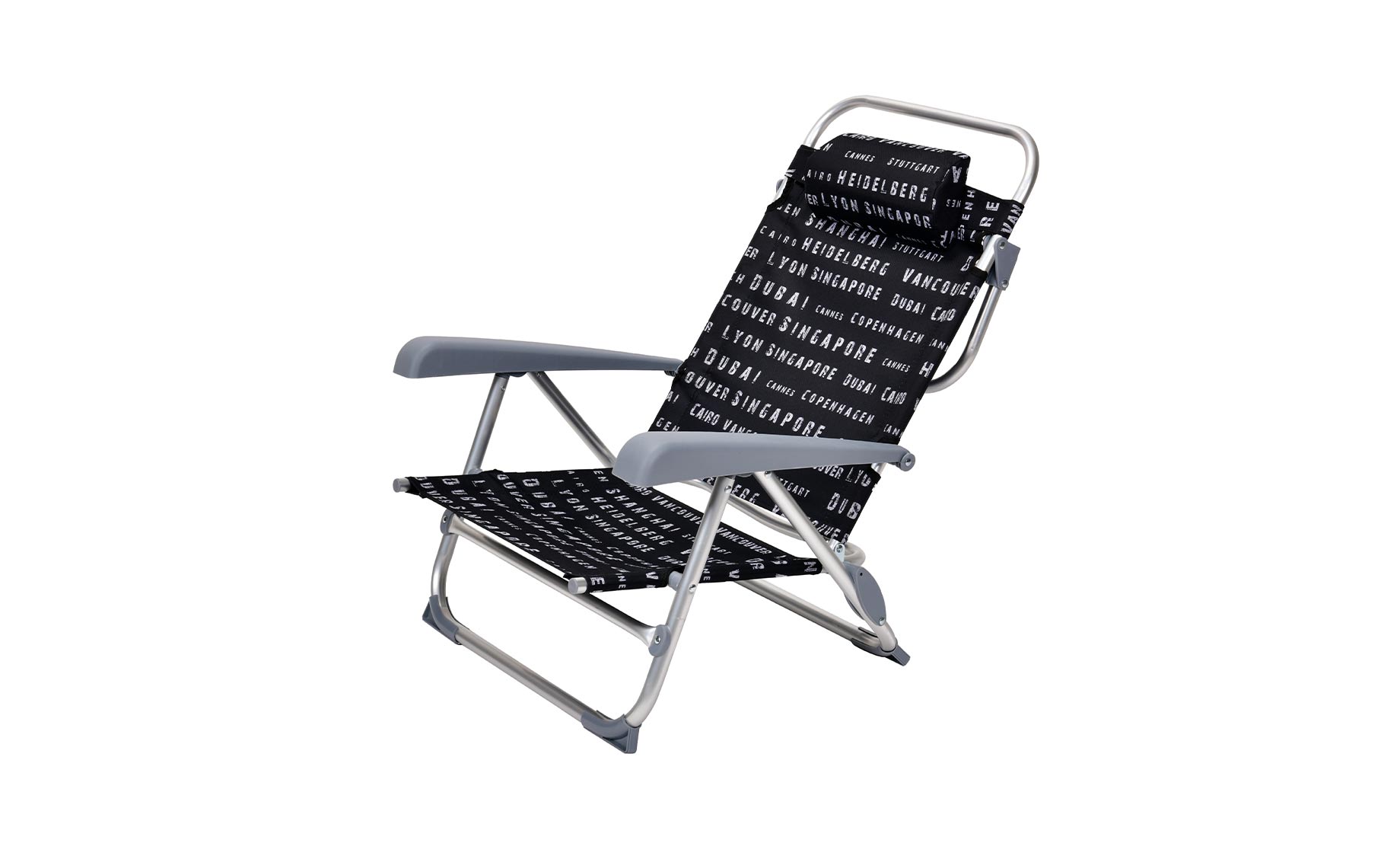 Playa aluminijska preklopna stolica 101x60x78cm crna