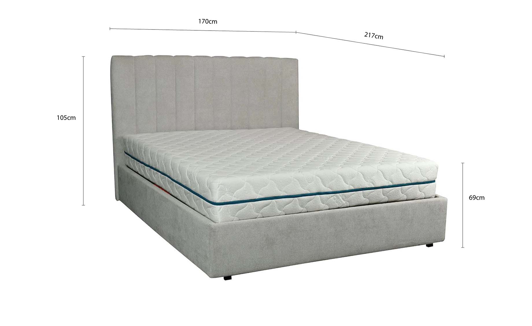 Napa krevet bez podnice 170x217x105cm bež