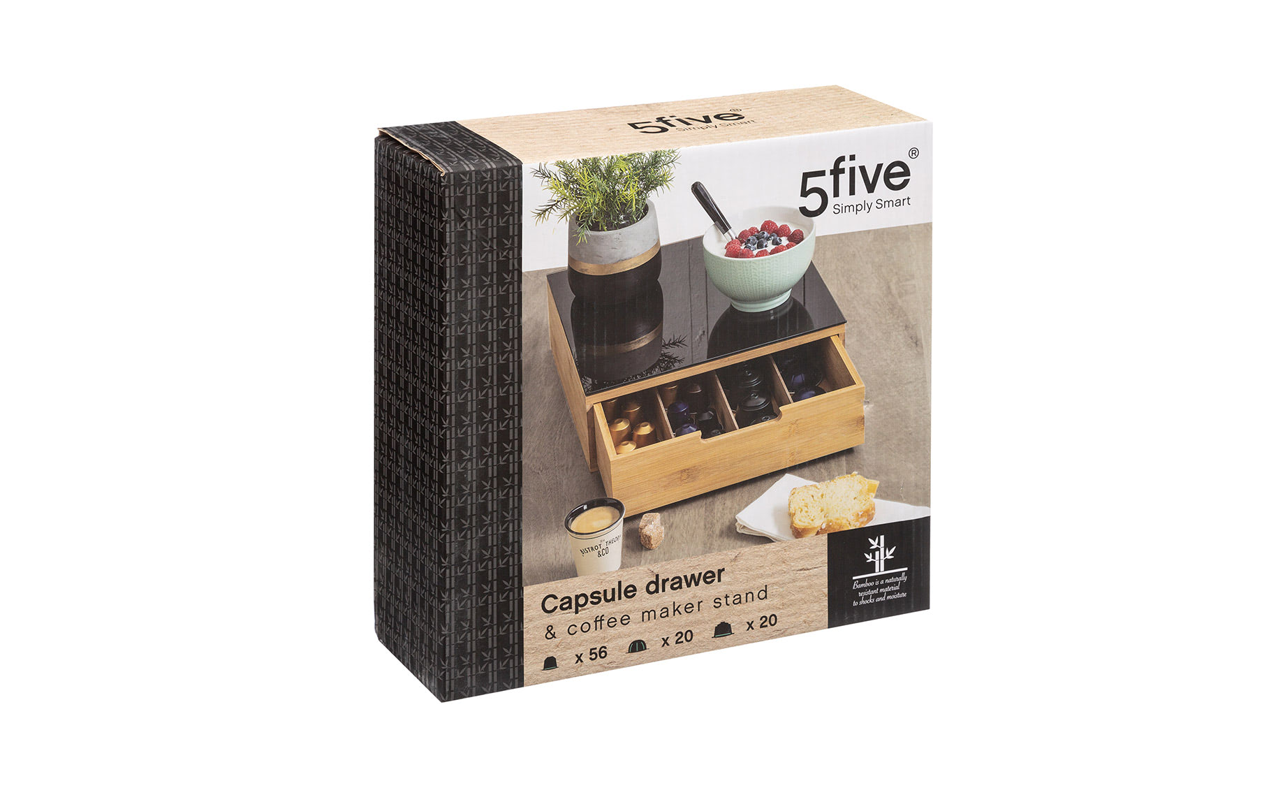 Kutija za kapsule za kafu bambus