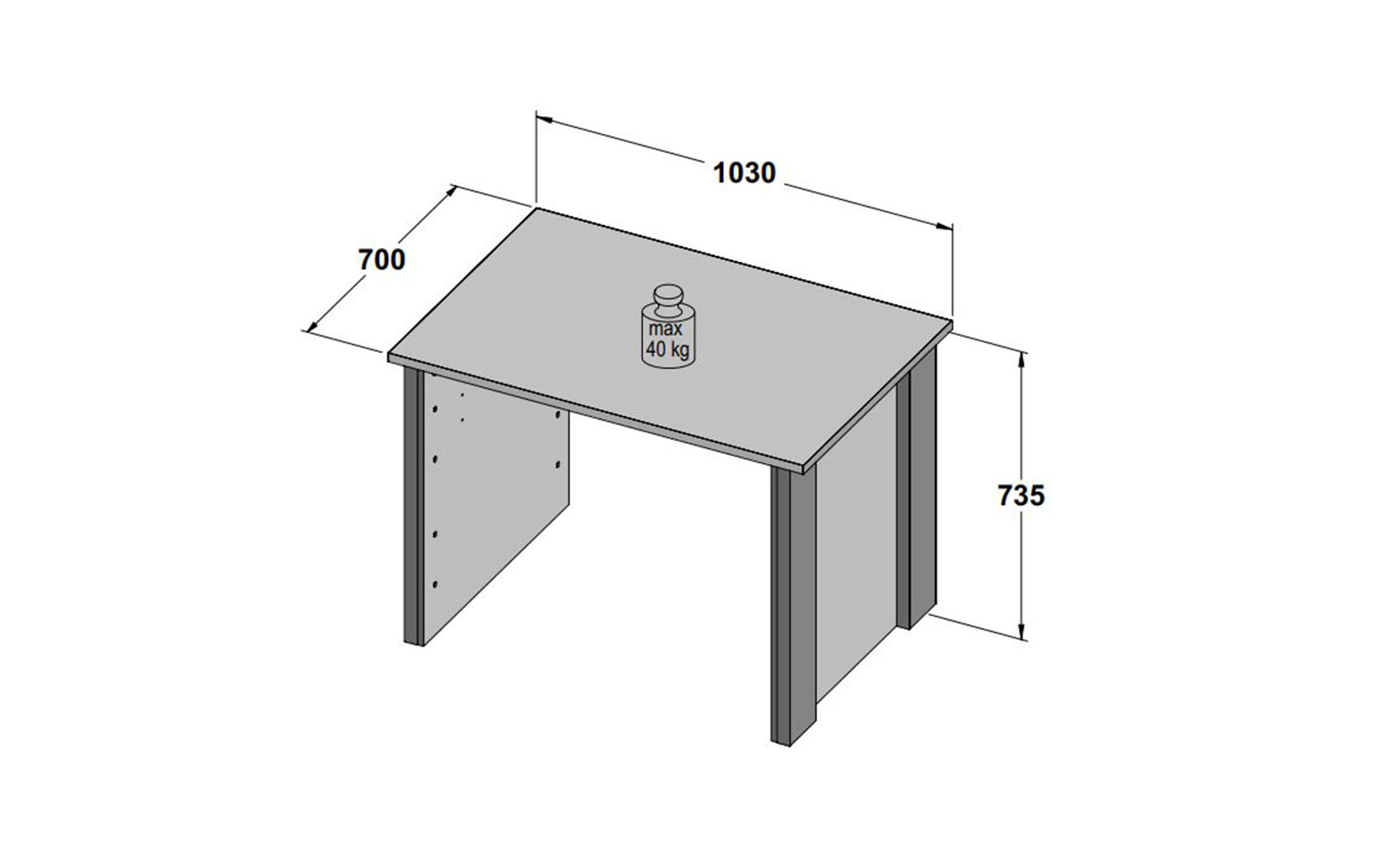 Clif radni stol 103x70x73,5cm