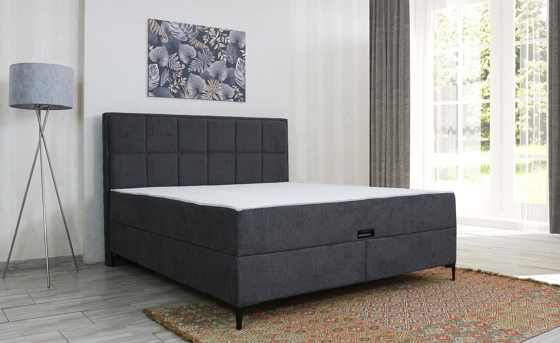 Boston krevet sa prostorom za odlaganje 184,5x209x130cm
