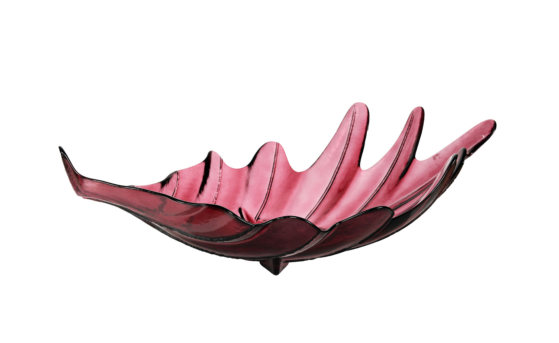Dekorativni poslužavnik Leaf 14x49cm roze