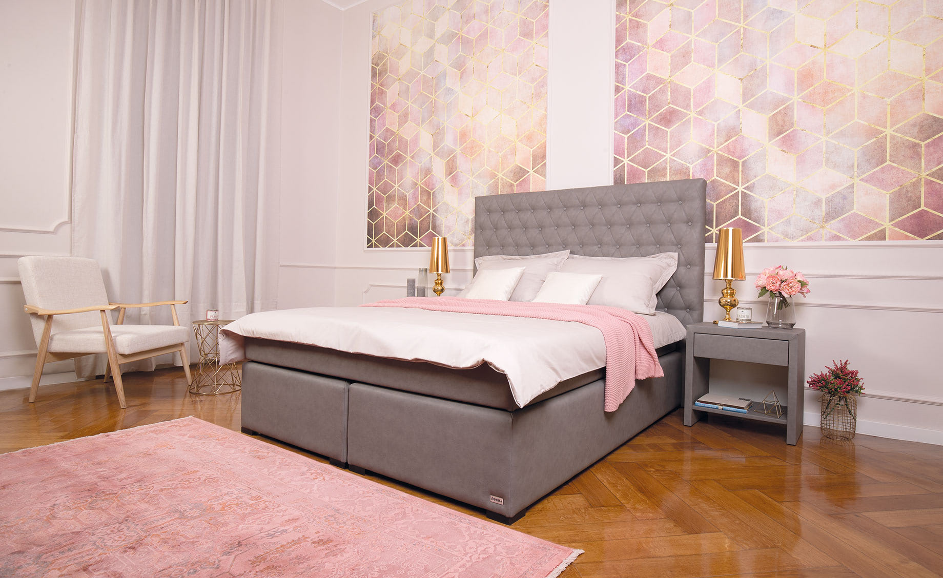 Serena boxspring krevet 209x180x121 cm kat. A