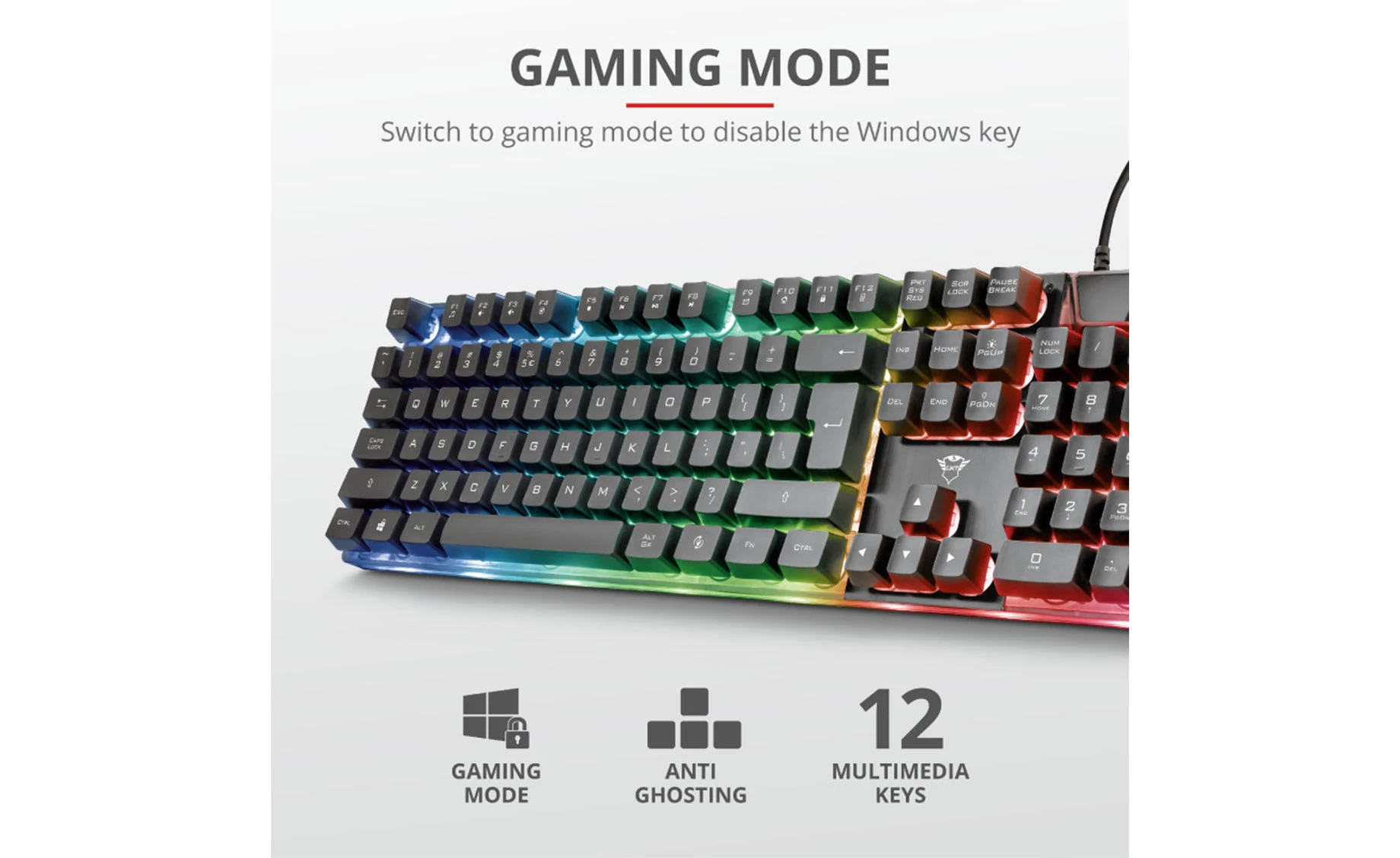 Trust 23289 GXT838 gaming tipkovnica+miš