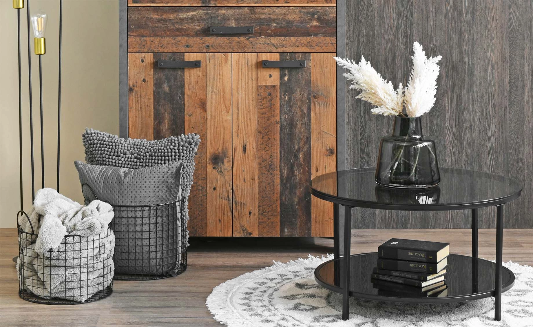 Ukrasna korpa Wire 32x32x23cm crna