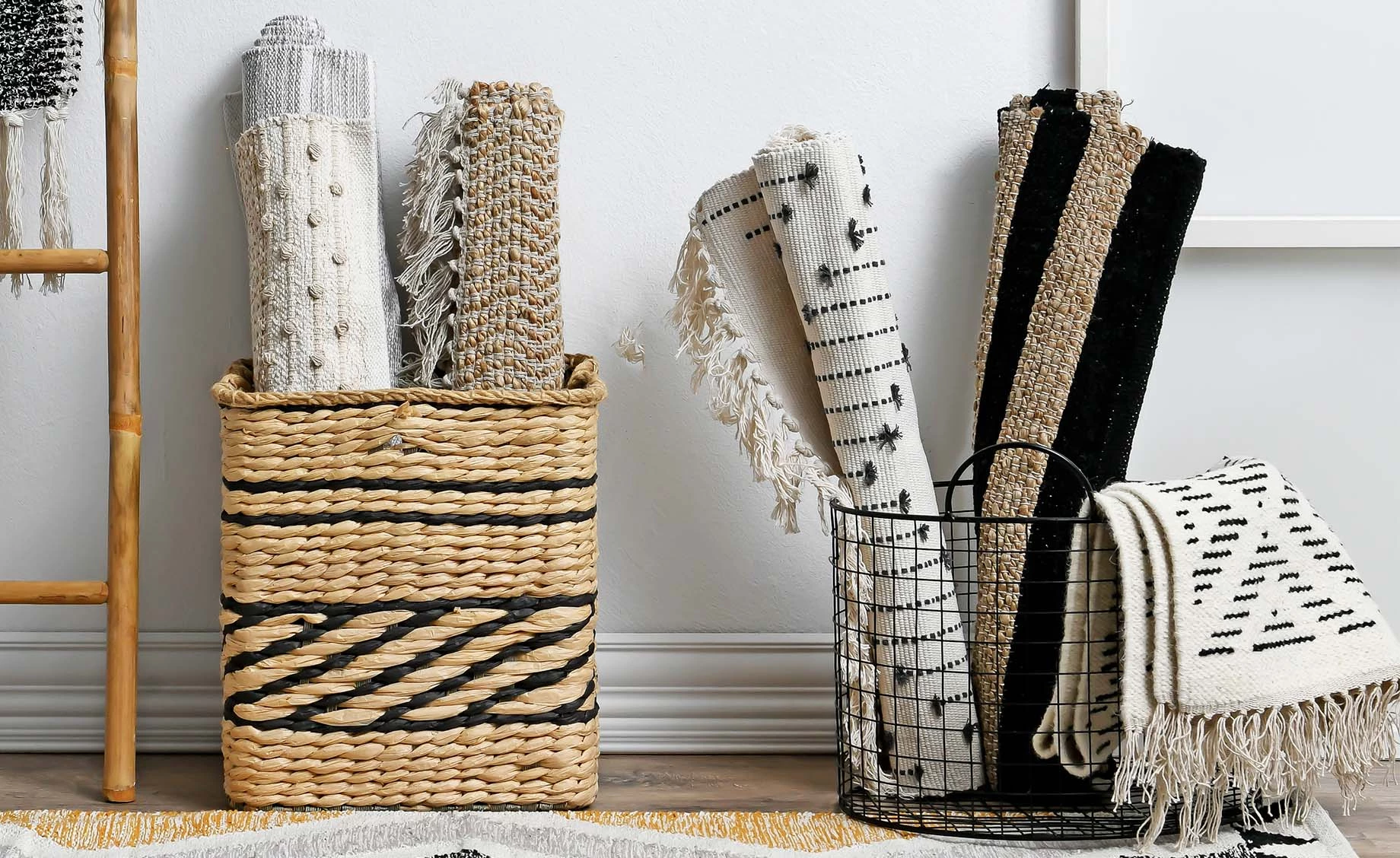 Ukrasna korpa Wire 37x37x27cm crna