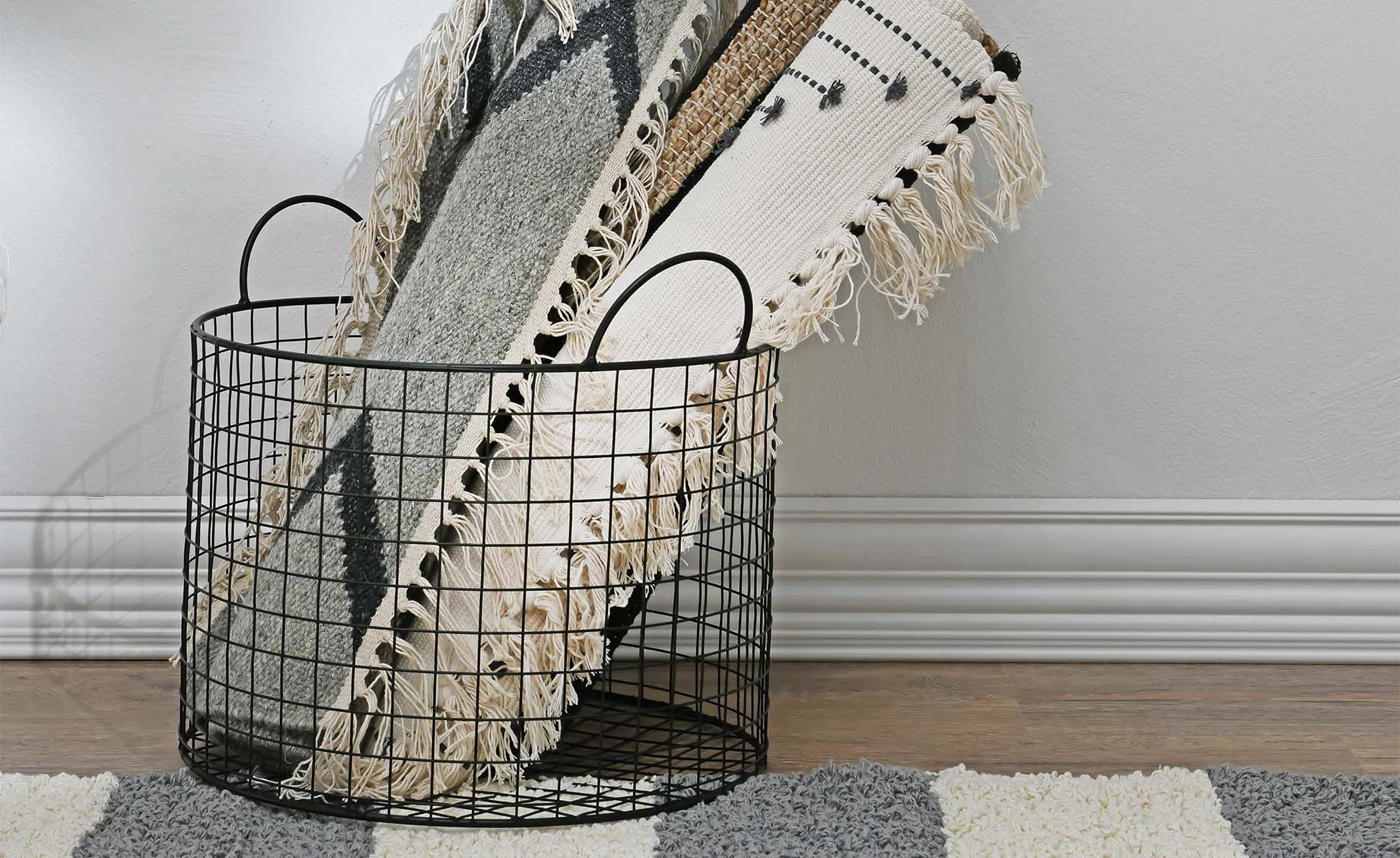 Ukrasna korpa Wire 37x37x27cm crna