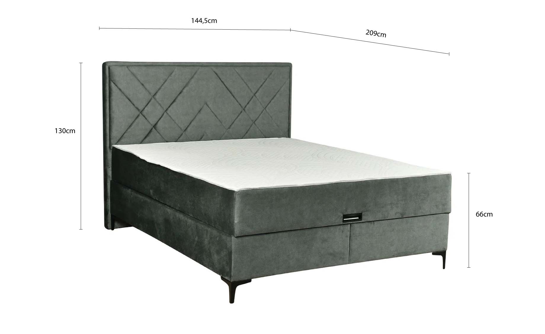 Denver krevet sa spremnikom 144,5x209x130cm
