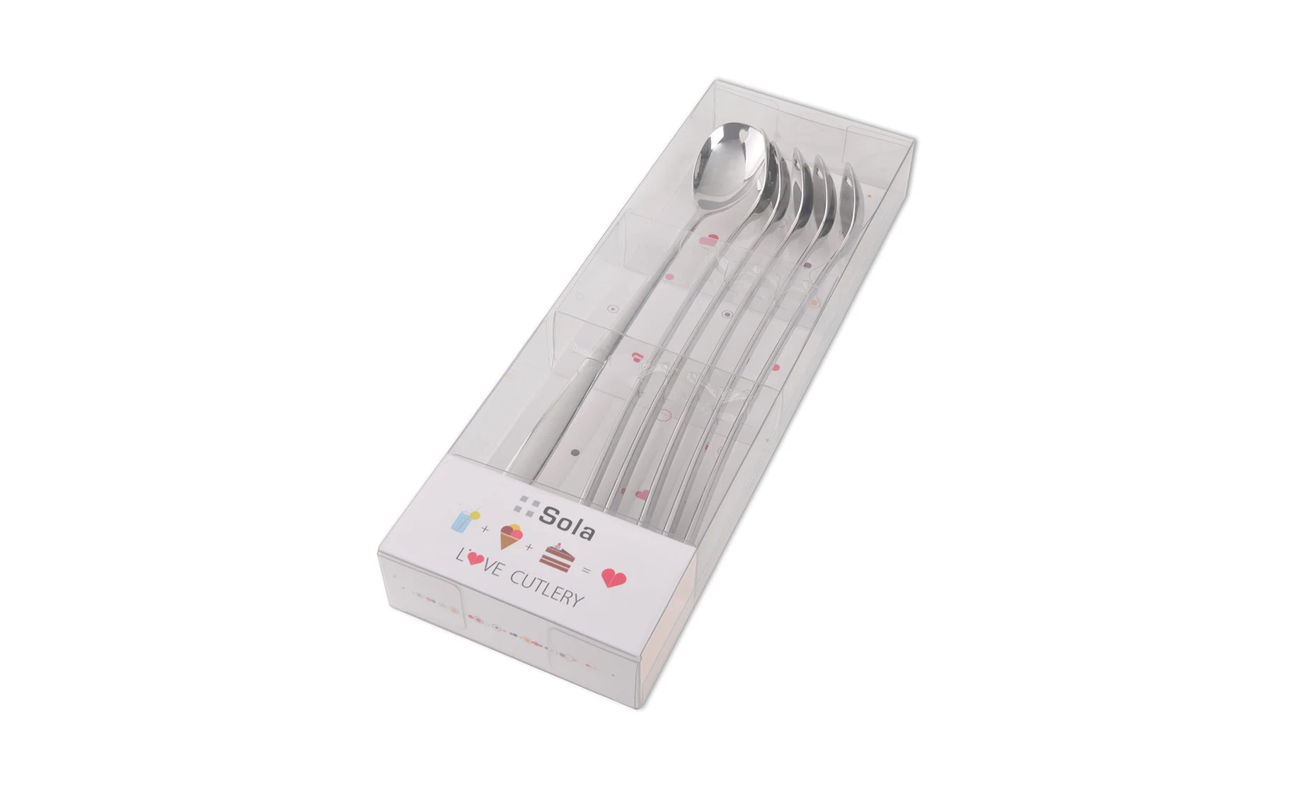 Set 6 kašika za napitke Heart