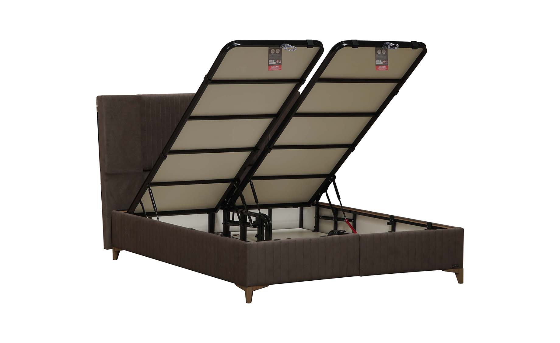 Moonlight boxspring krevet sa prostorom za odlaganje 170x207x112cm braon