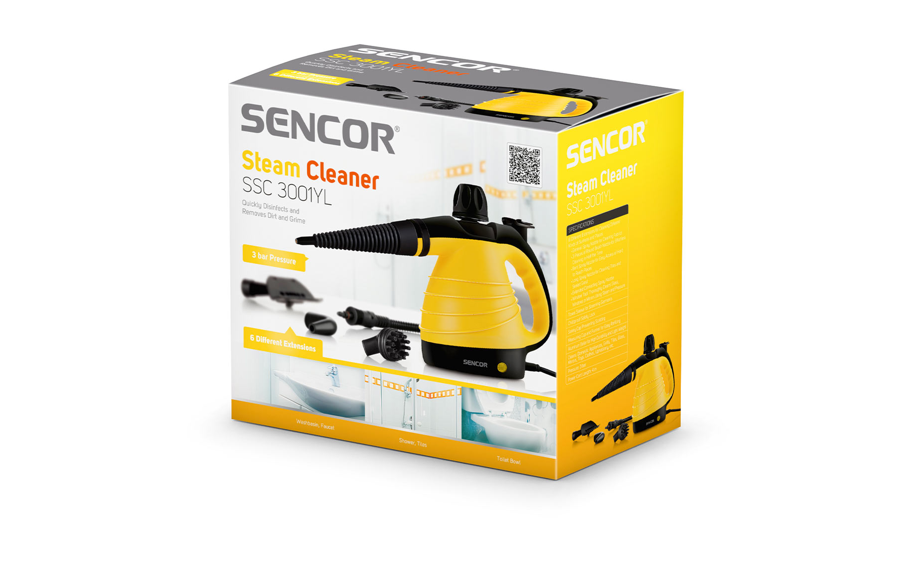 Sencor SSC 3001YL parni čistač