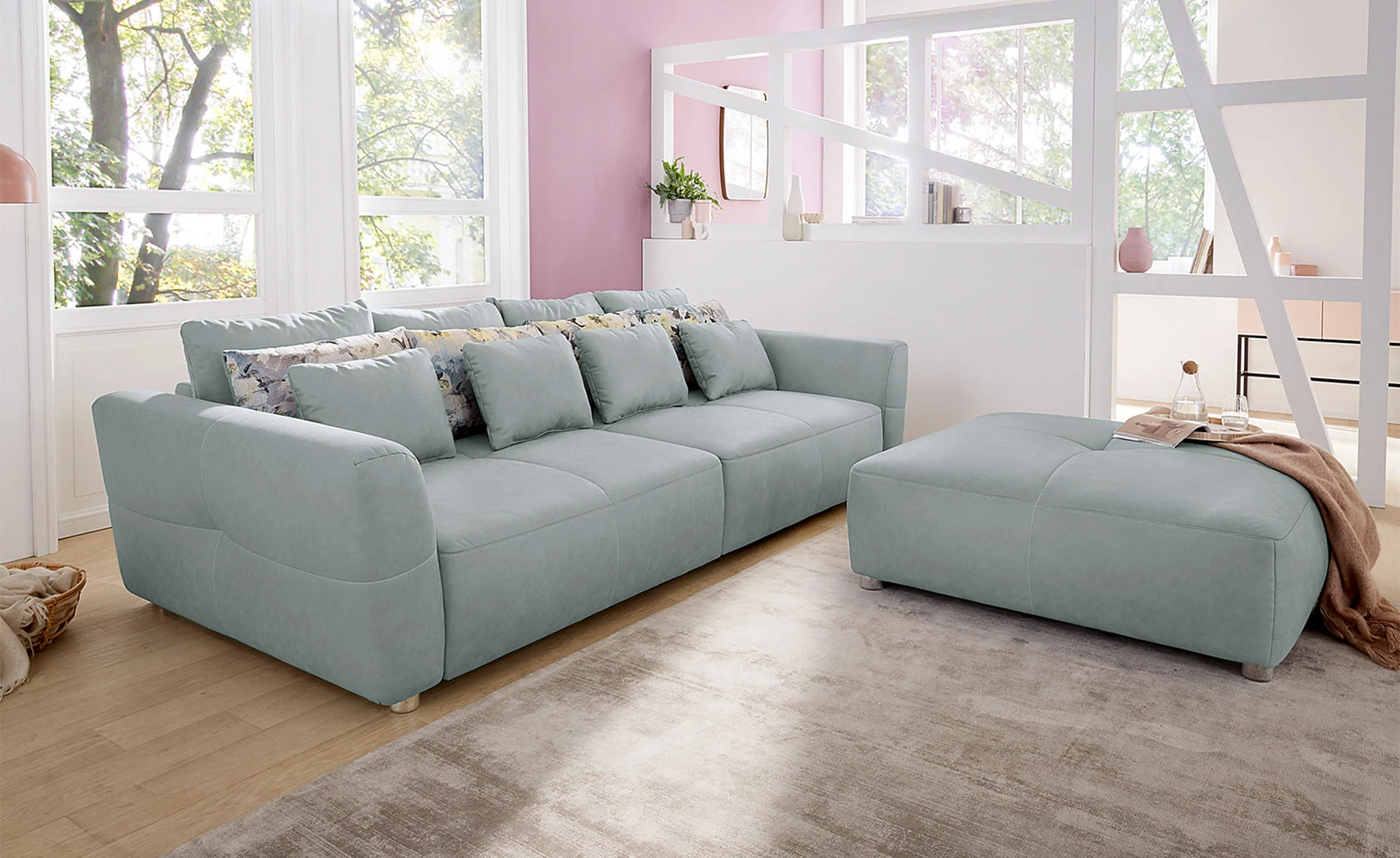 Guliver megasofa svjetlo plava 298x137x69/88 cm