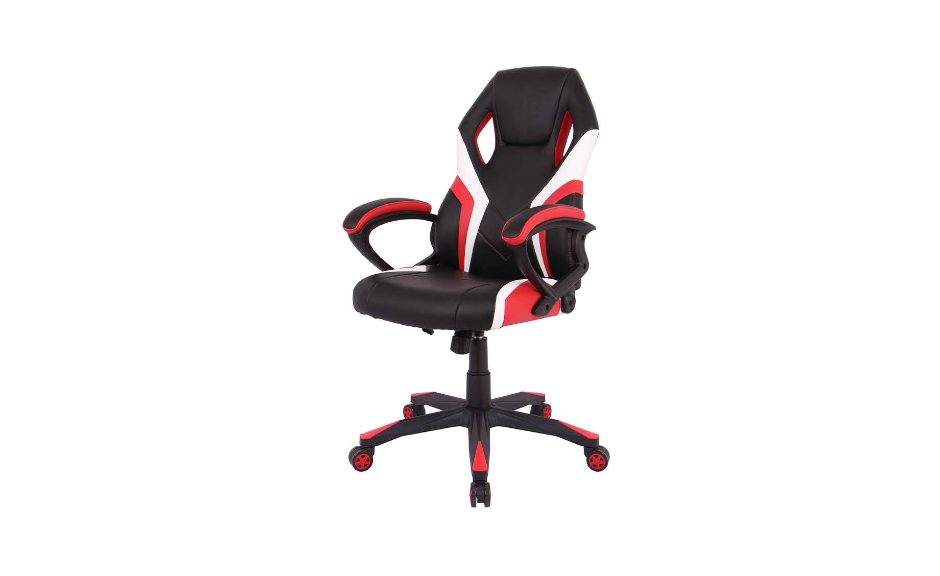 Gio kancelarijska fotelja 60,5x67x106,5/116cm crno/crveno/bela