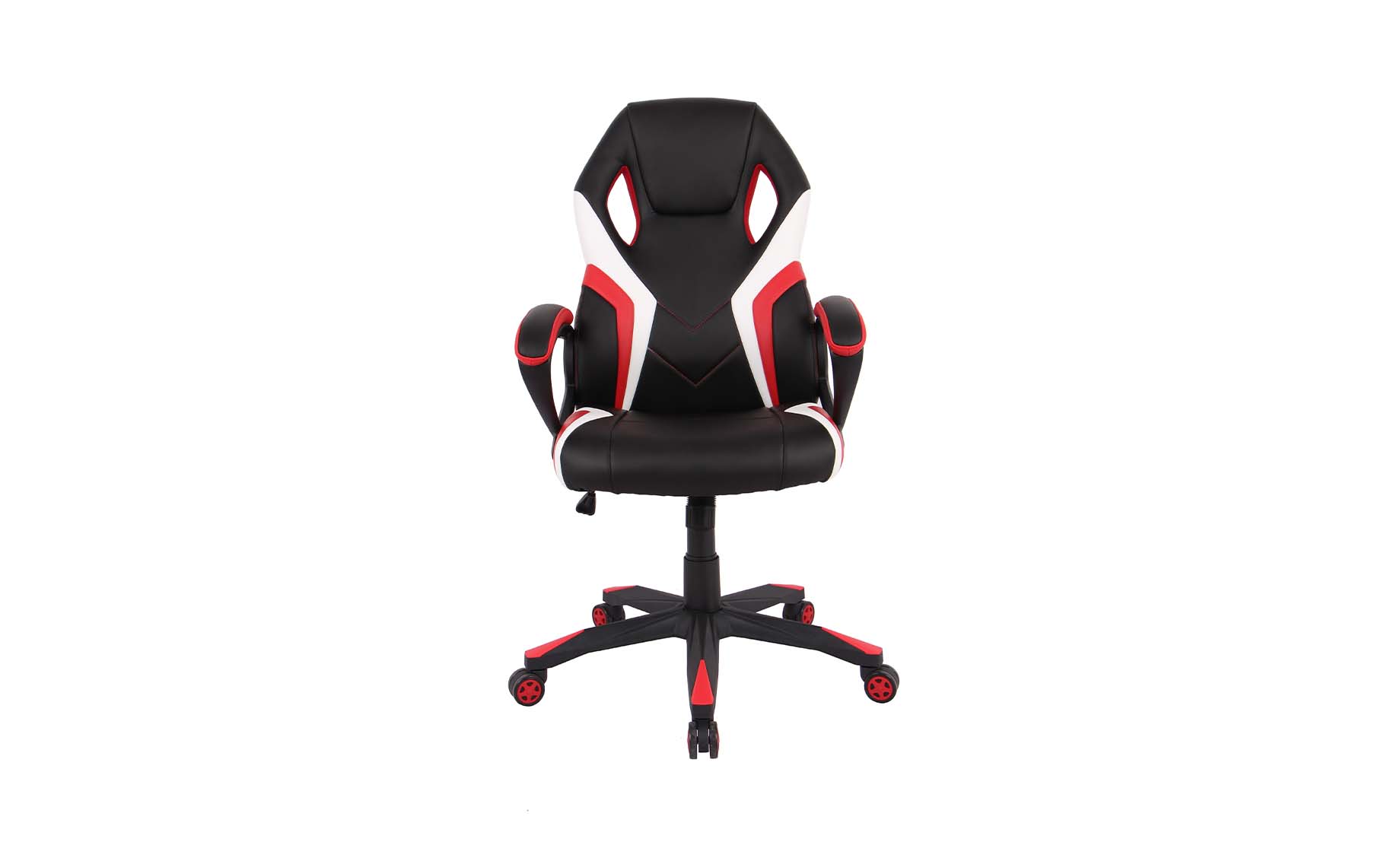 Gio kancelarijska fotelja 60,5x67x106,5/116cm crno/crveno/bela
