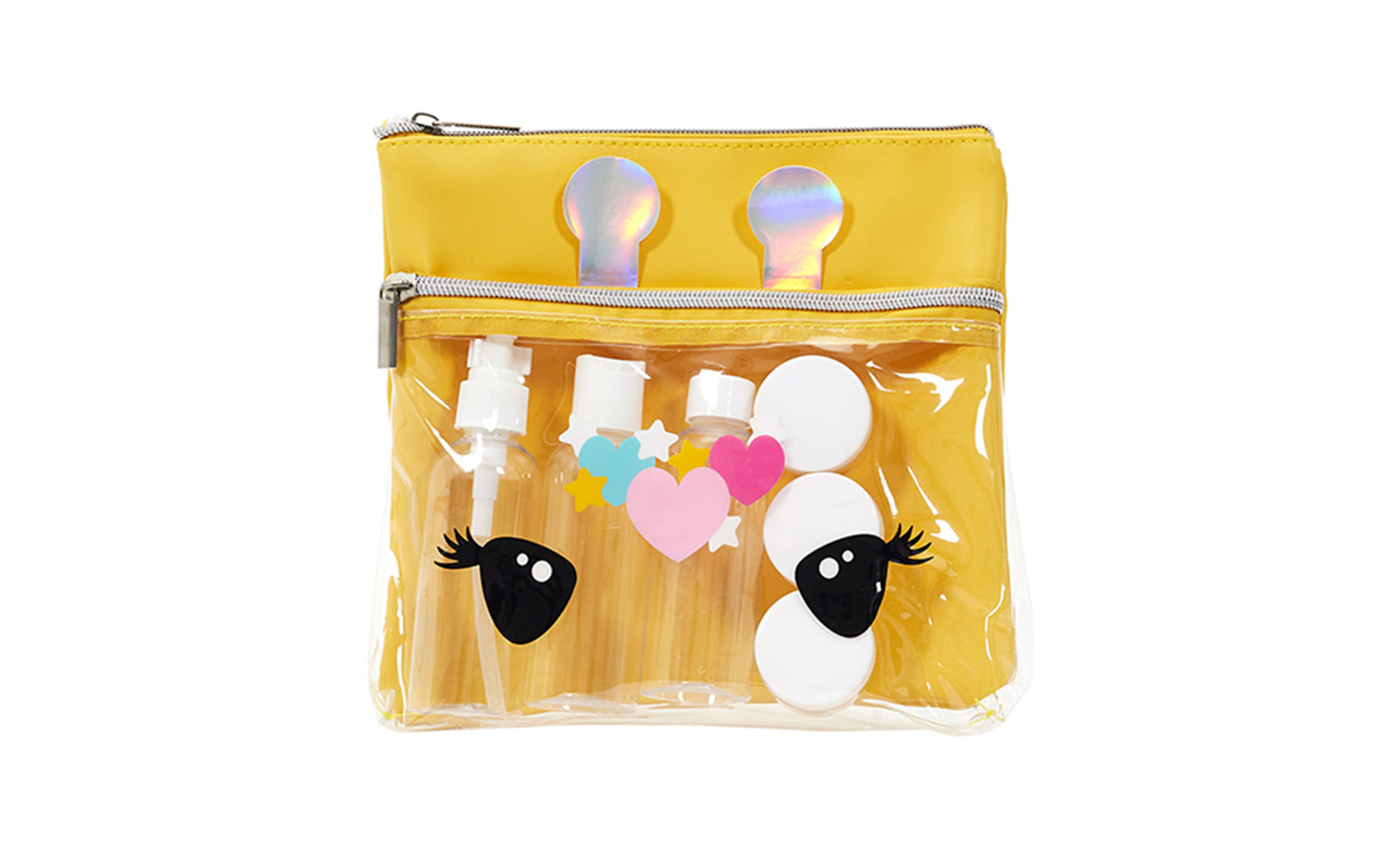 Putna kozmetička torbica sa 6 praznih bočica Cutie više boja