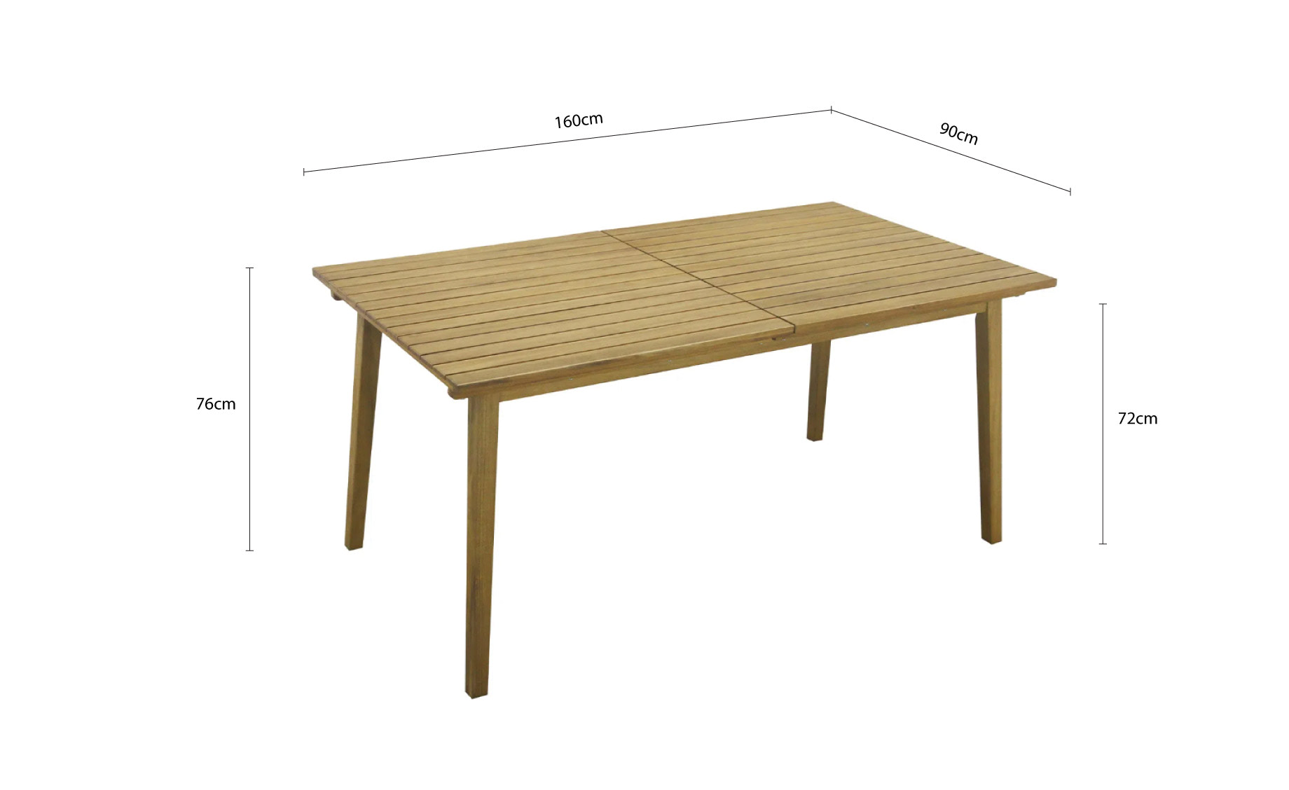 Porto sto na razvlačenje 160(210)x90x76cm