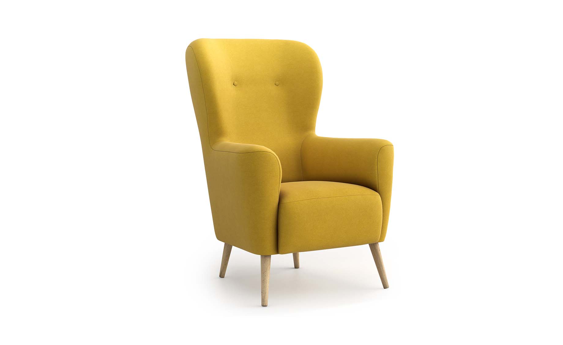 Ahne fotelja žuta 81x97x108 cm