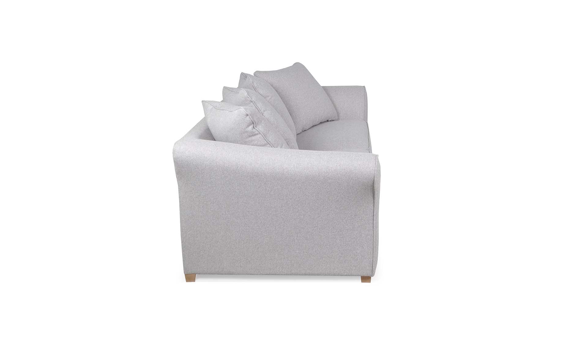 Charme trosjed s ležajem svjetlo sivi 210x102x91cm