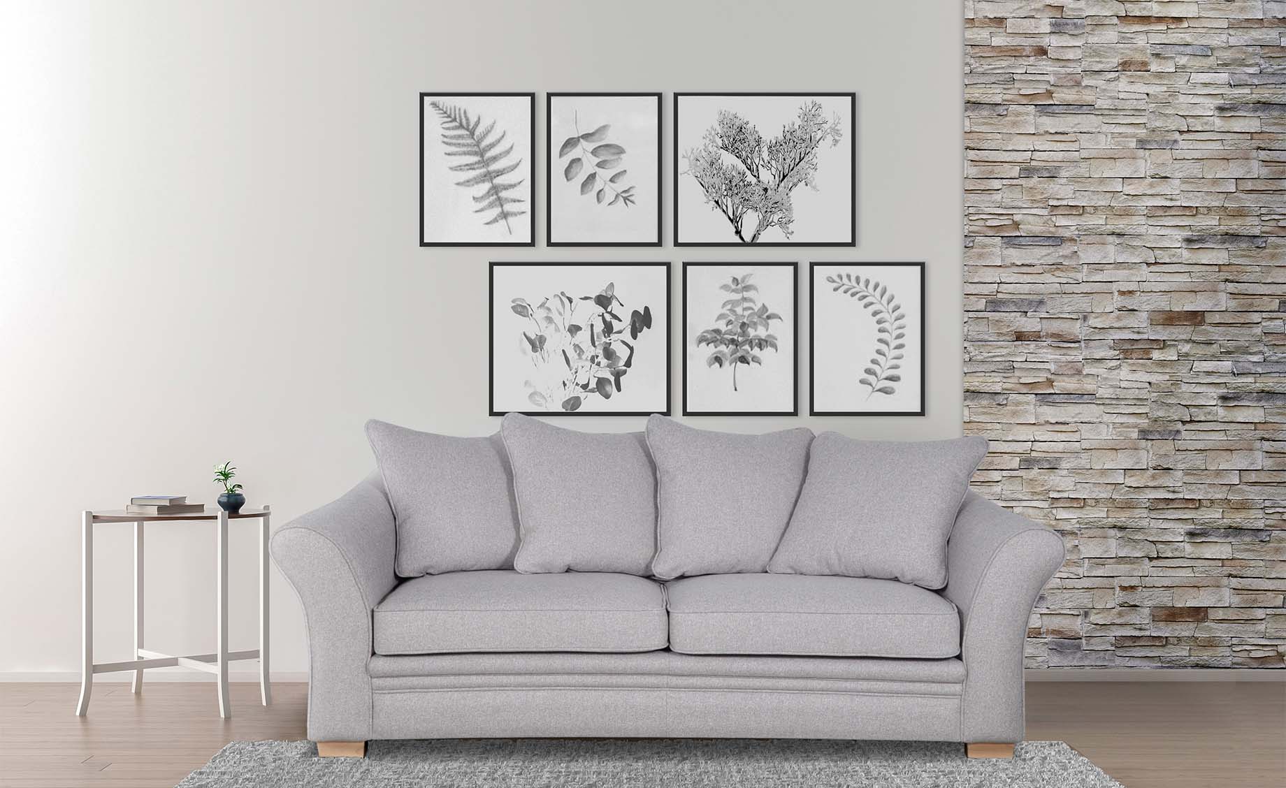 Charme trosjed s ležajem svjetlo sivi 210x102x91cm