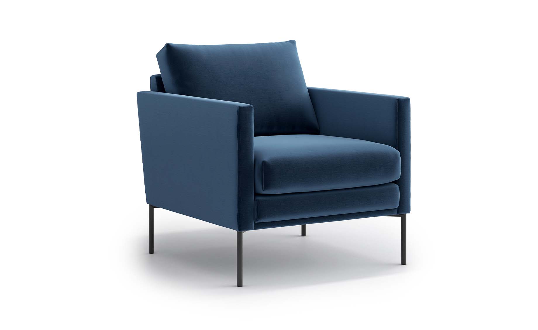 Bianca fotelja plava 75x88x86 cm