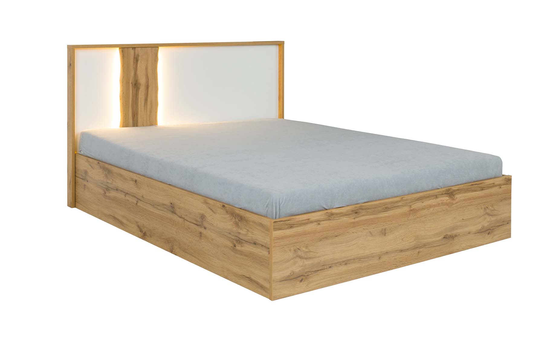 Wood krevet bez podnice 171,5x206,5x102,5cm natur/bela