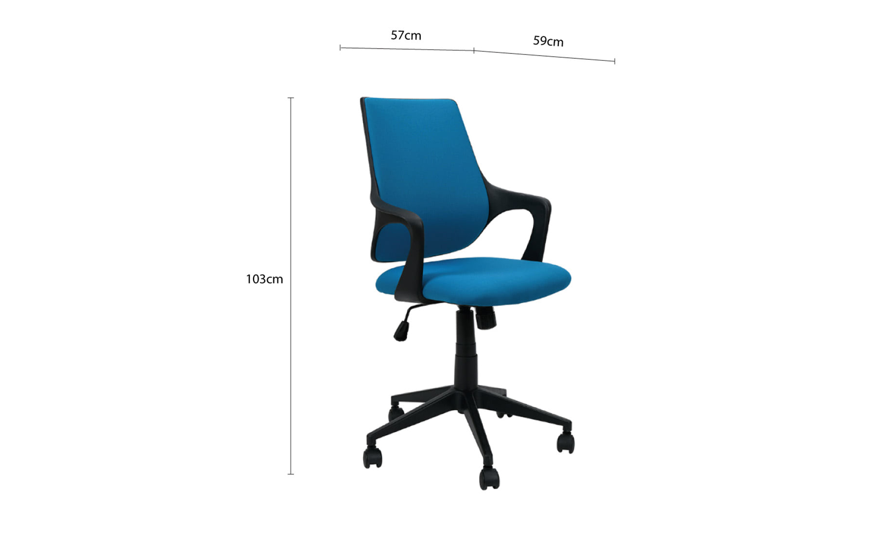 Alea kancelarijska stolica 57x59x103cm plava