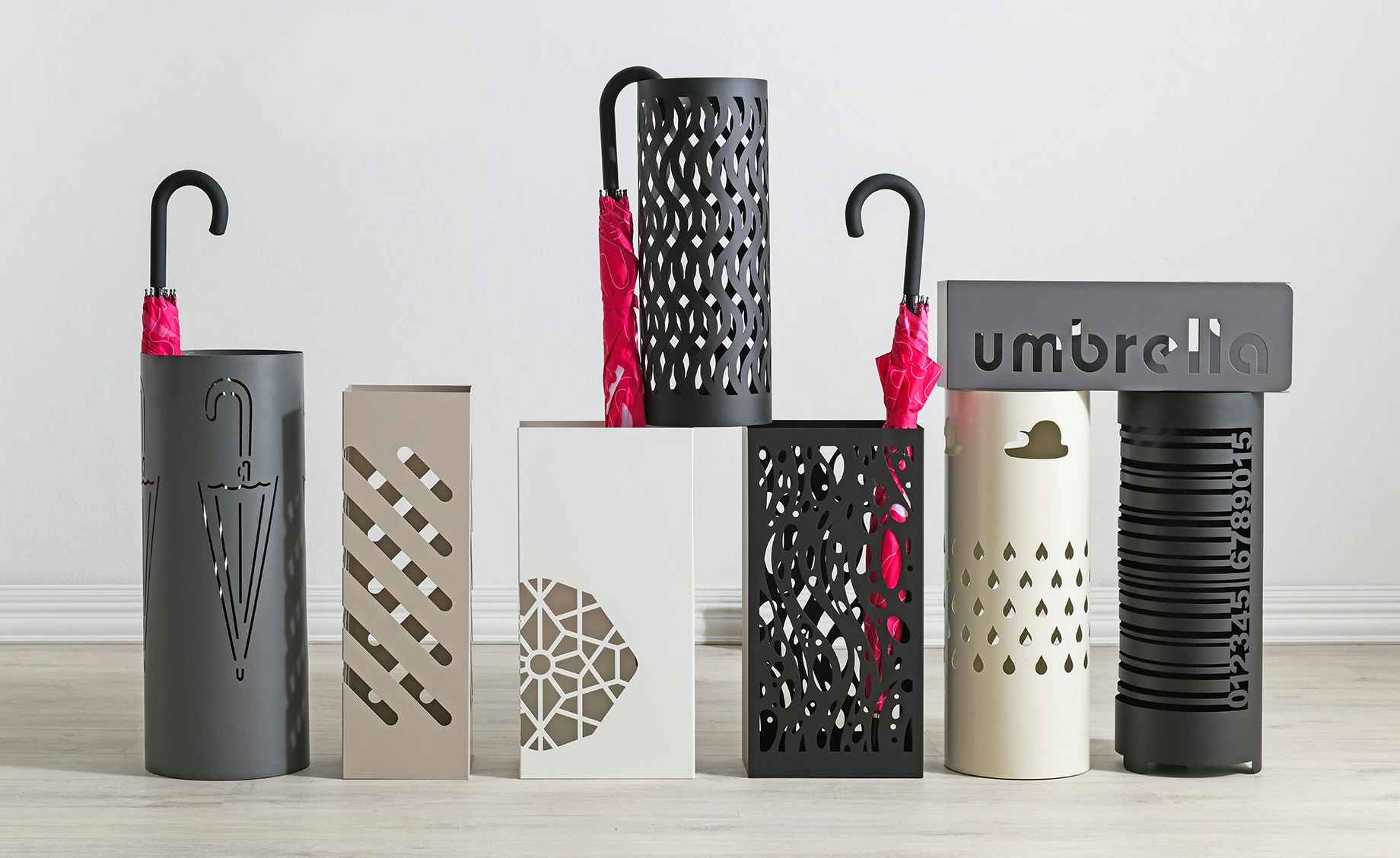 Stalak za kišobrane Rainy 21x21x55cm taupe