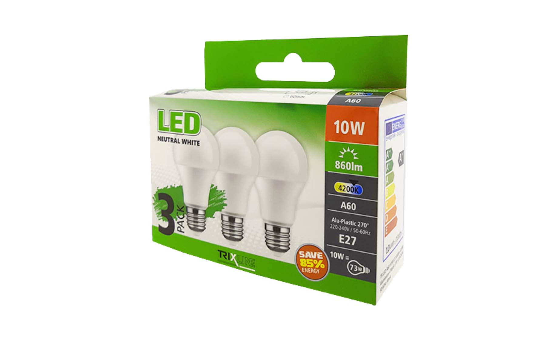 Žarulja LED E27 10W neutralno svjetlo set 3kom