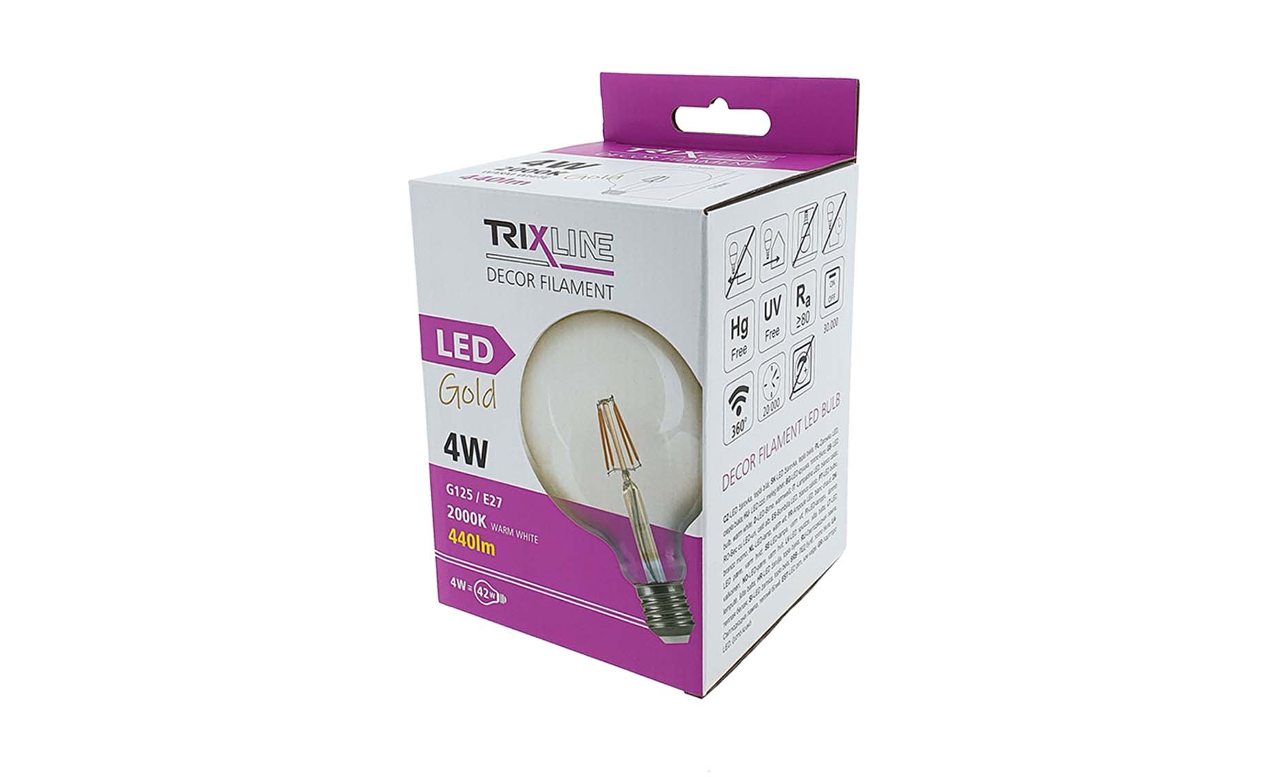 Žarulja LED E27 4W toplo svjetlo filament