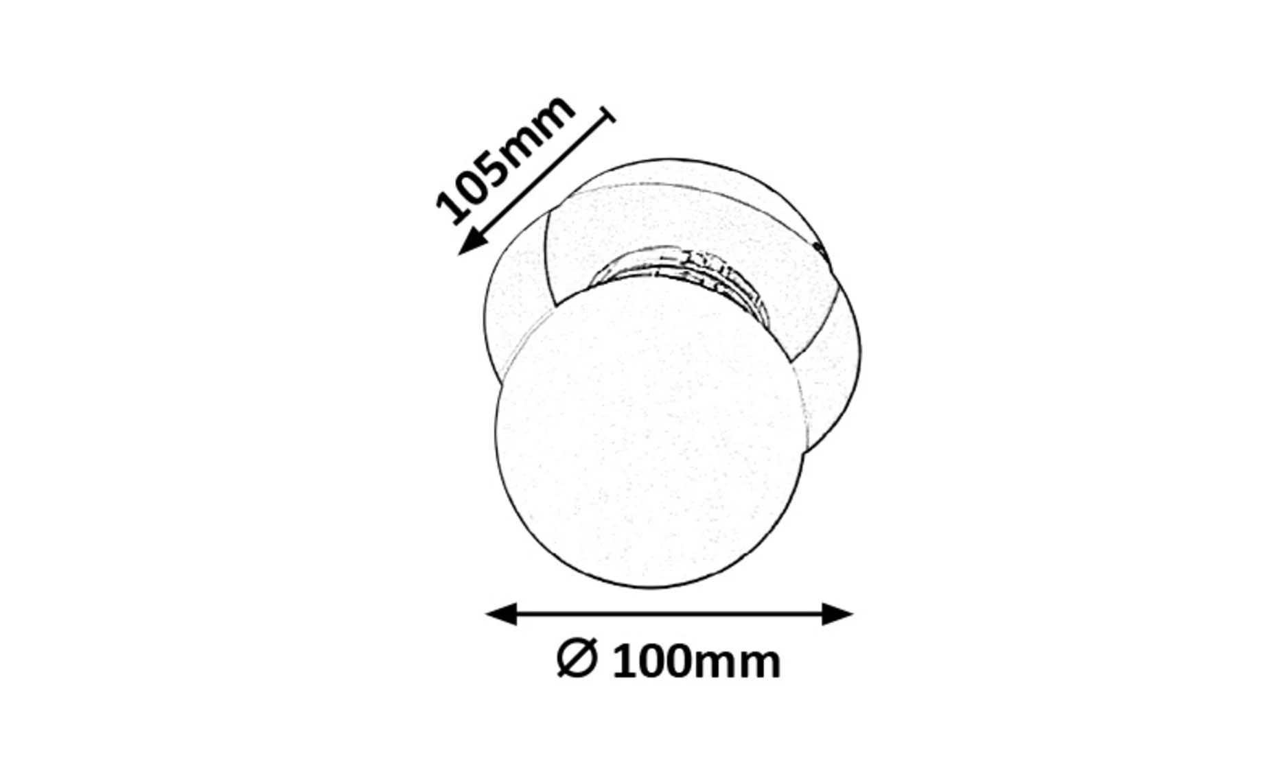 Zidna lampa Becca 1 srebrna