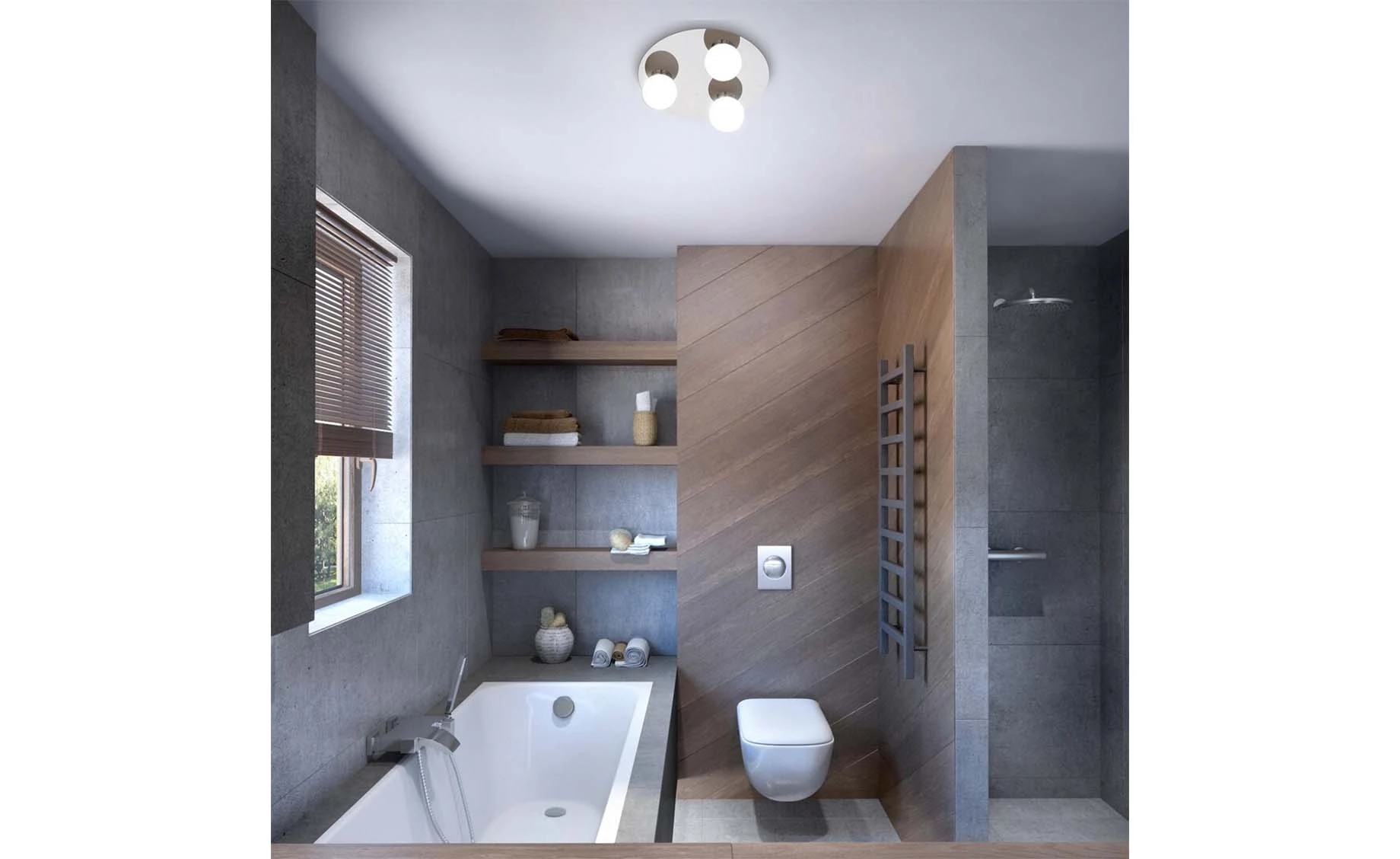 Zidna lampa Becca 3 srebrna