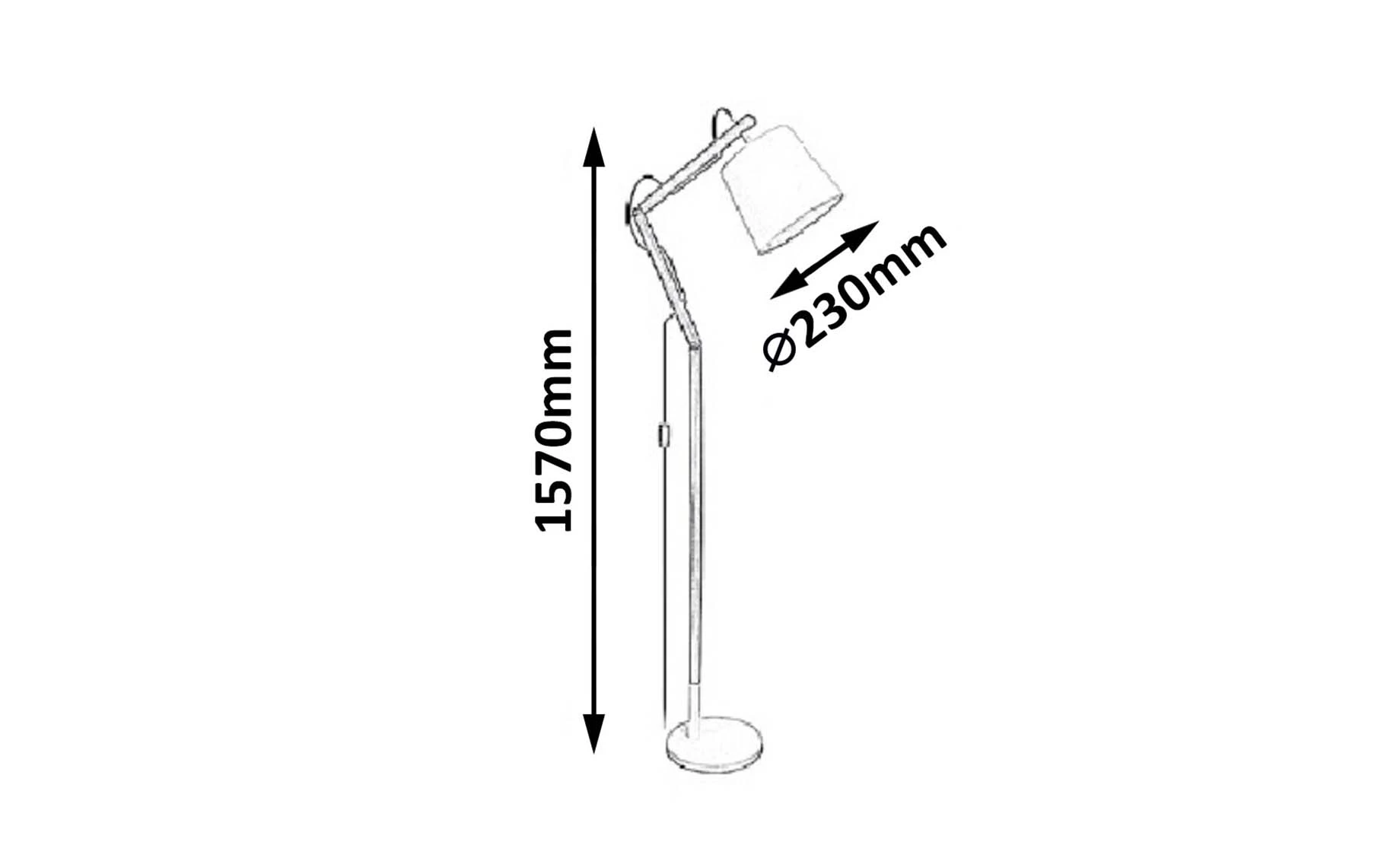 Podna lampa Thomas natur/bela