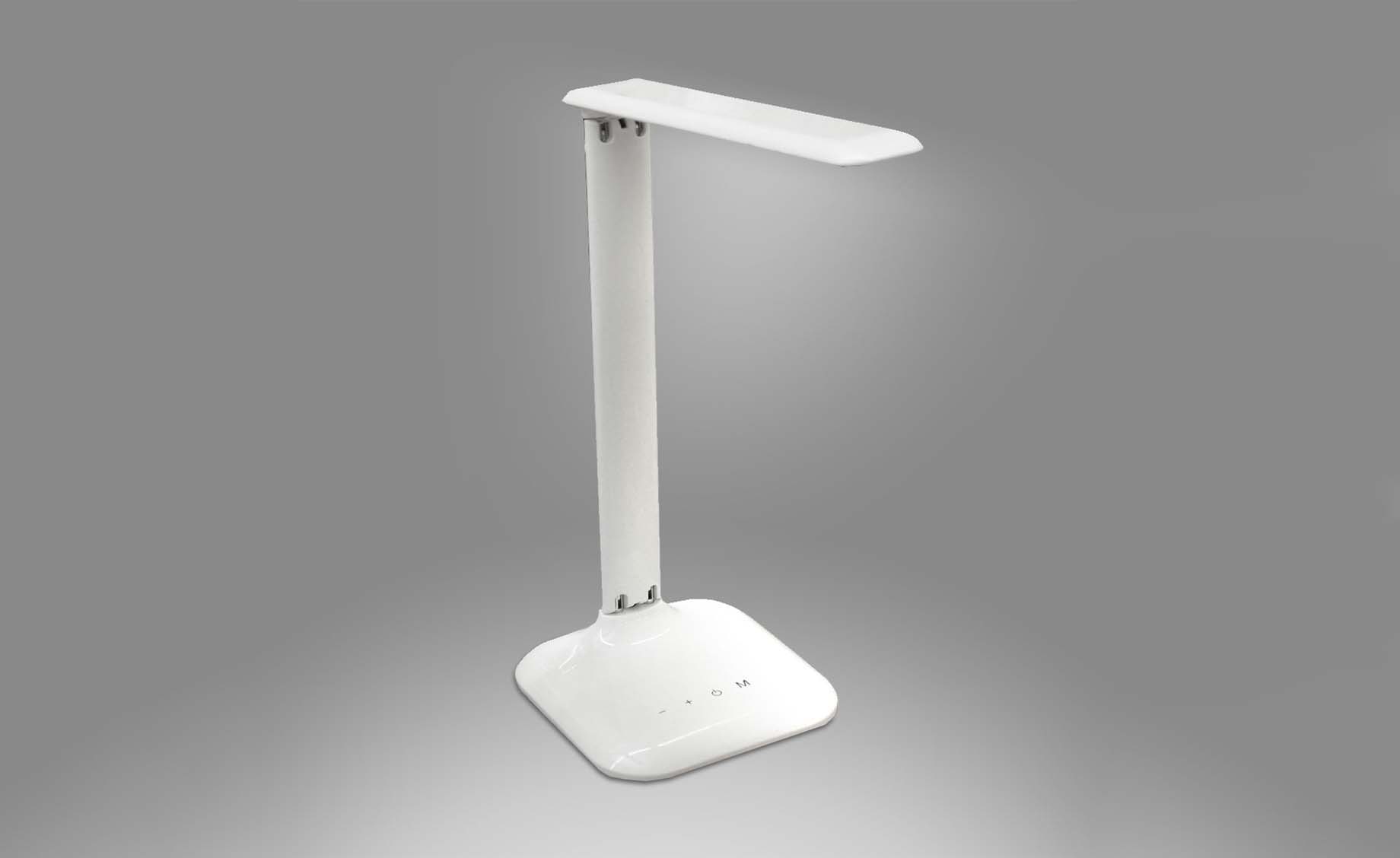 Stona lampa Lenory LED bela