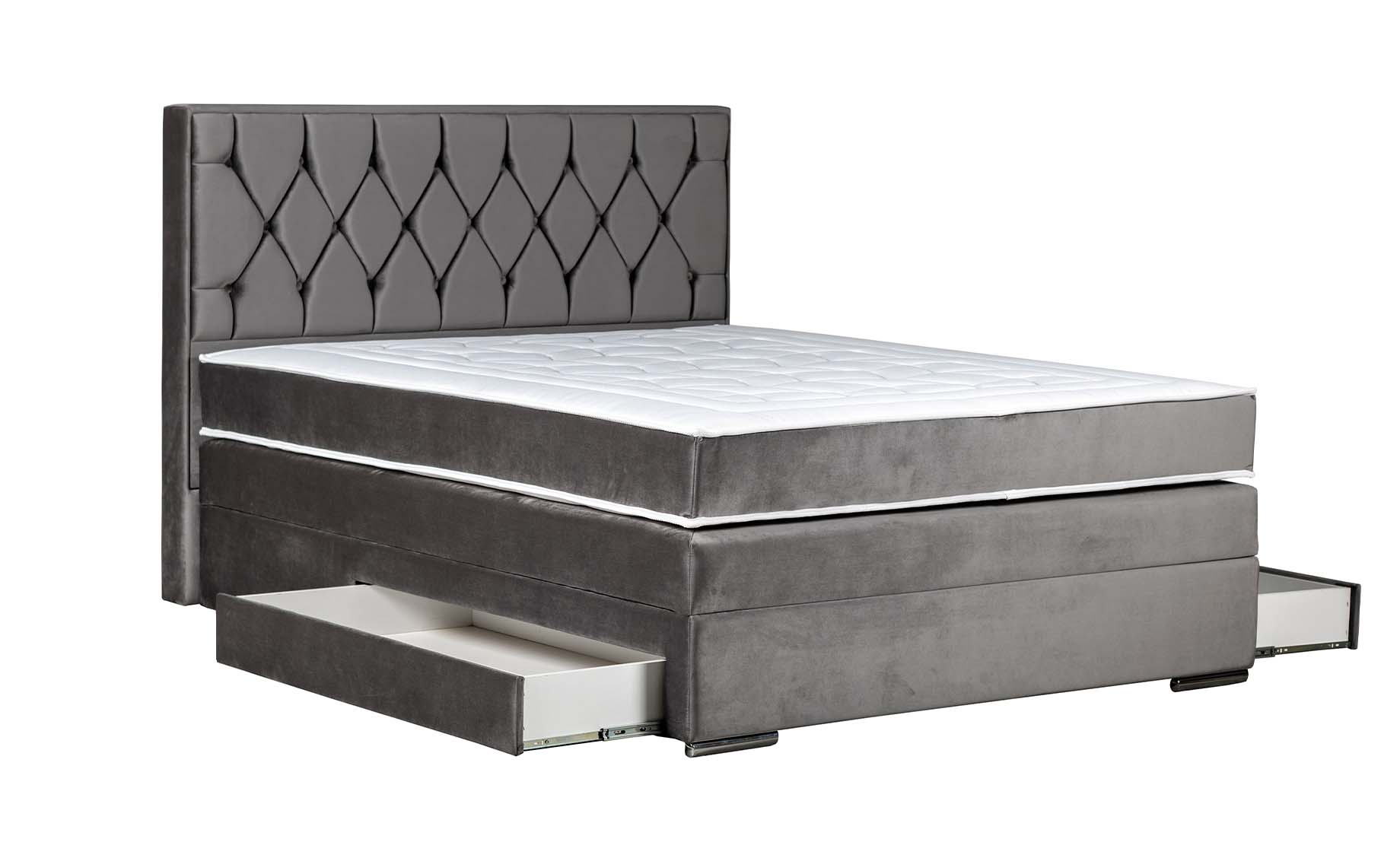 Madison boxspring krevet 164x208x120cm sivi