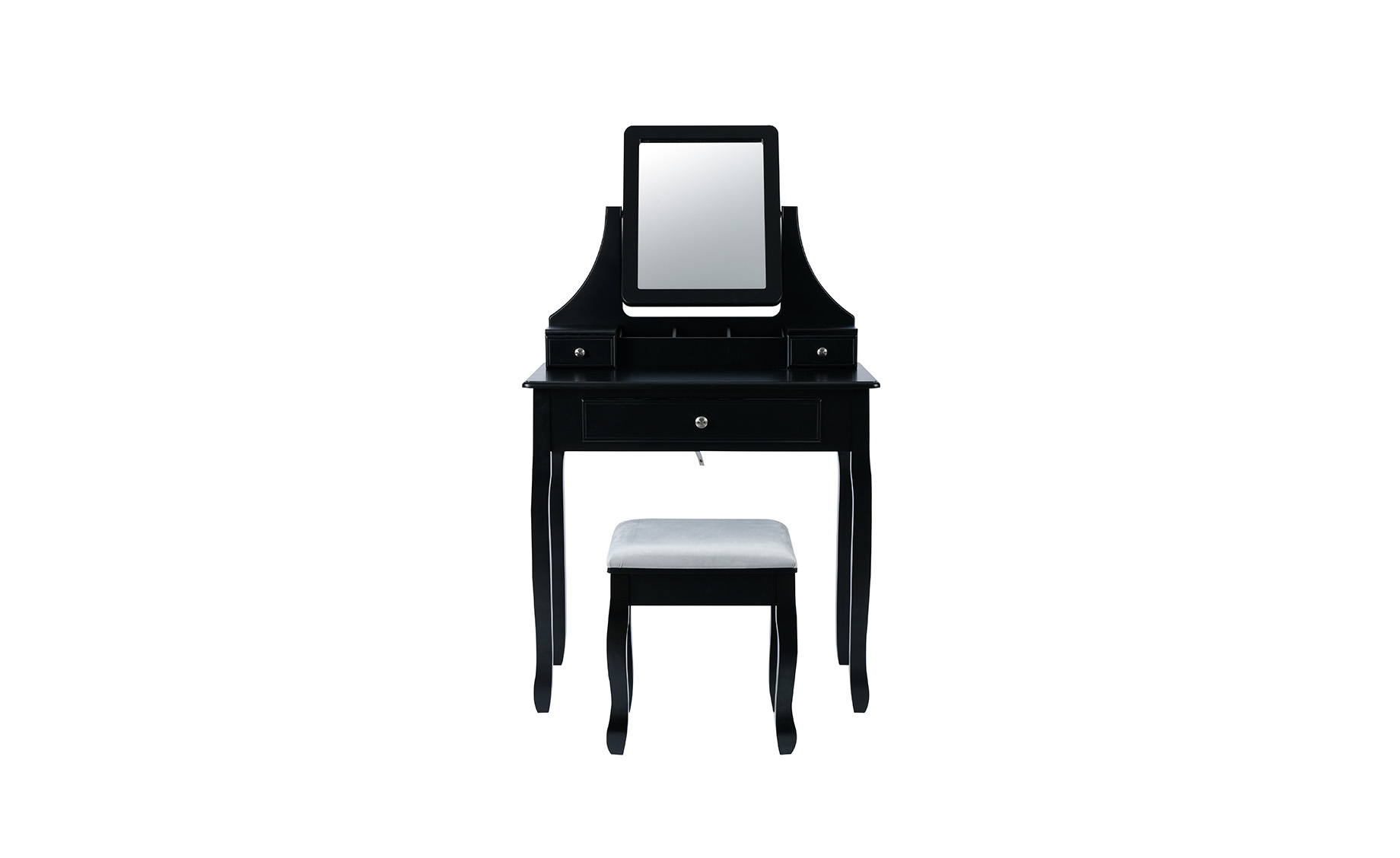 Nancy set toaletni stol+tabure crni/ogledalo