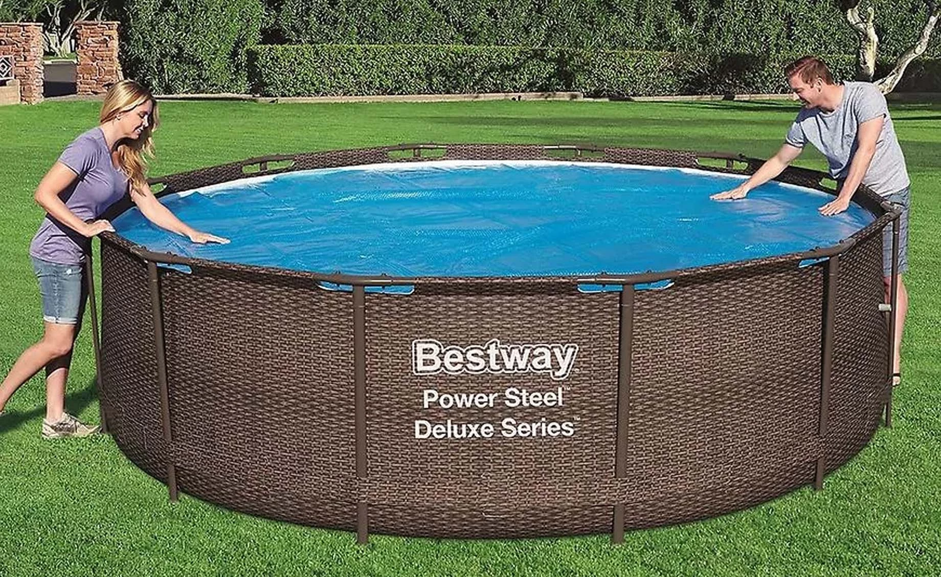 Solarni prekrivač za bazen 366cm plavi