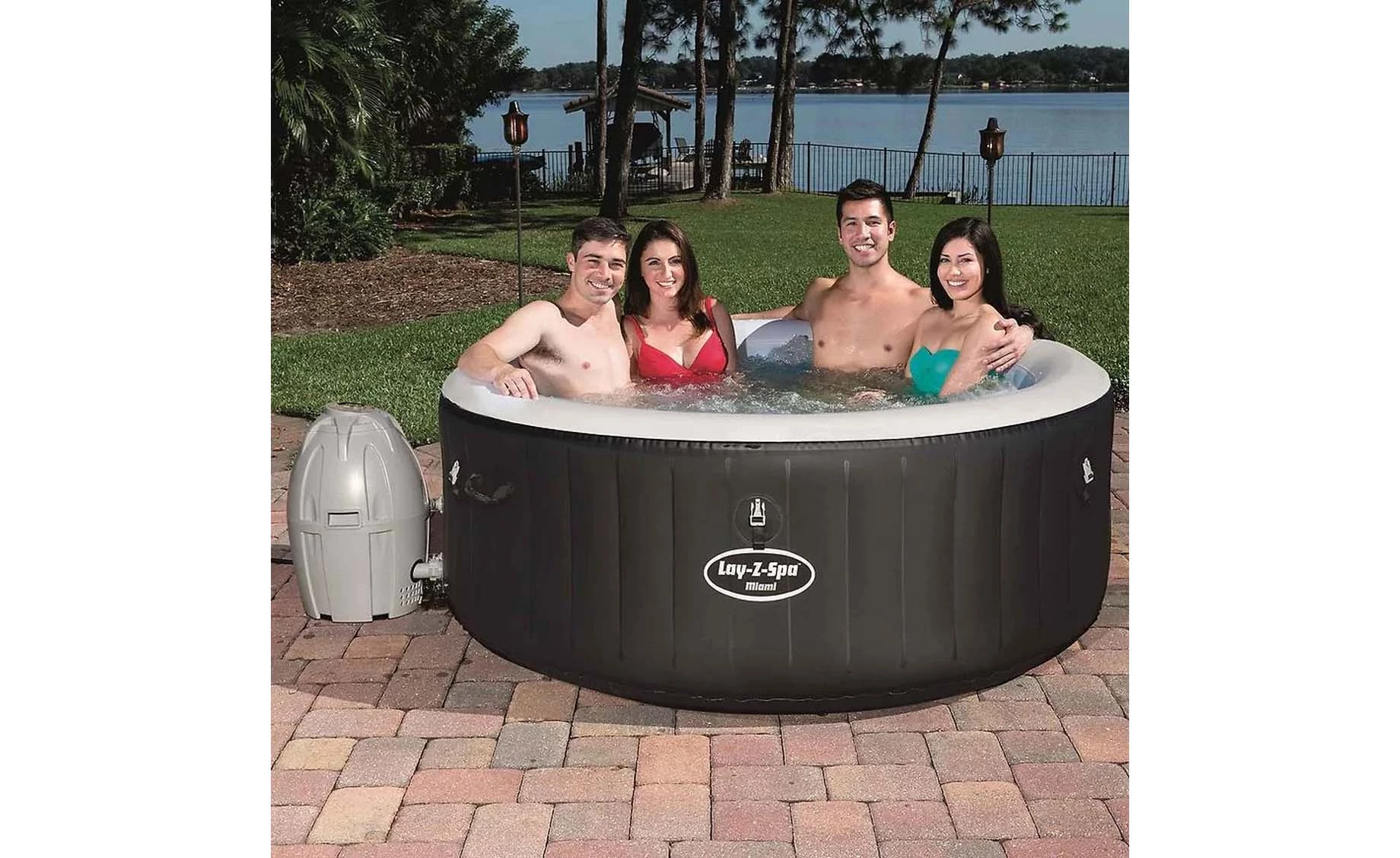 Hidromasažni bazen Lay-Z-Spa Miami Airjet 180x66cm crni