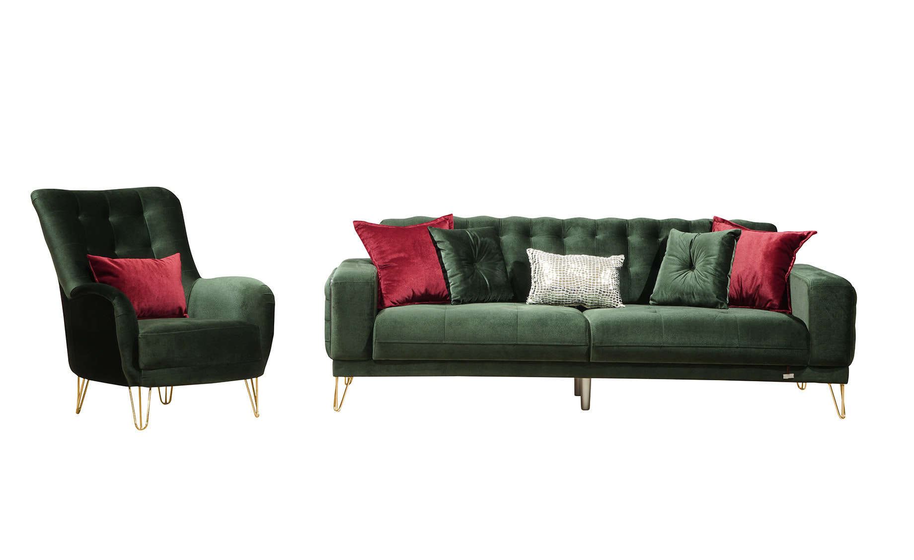 Rubino fotelja zelena 80x94x96cm