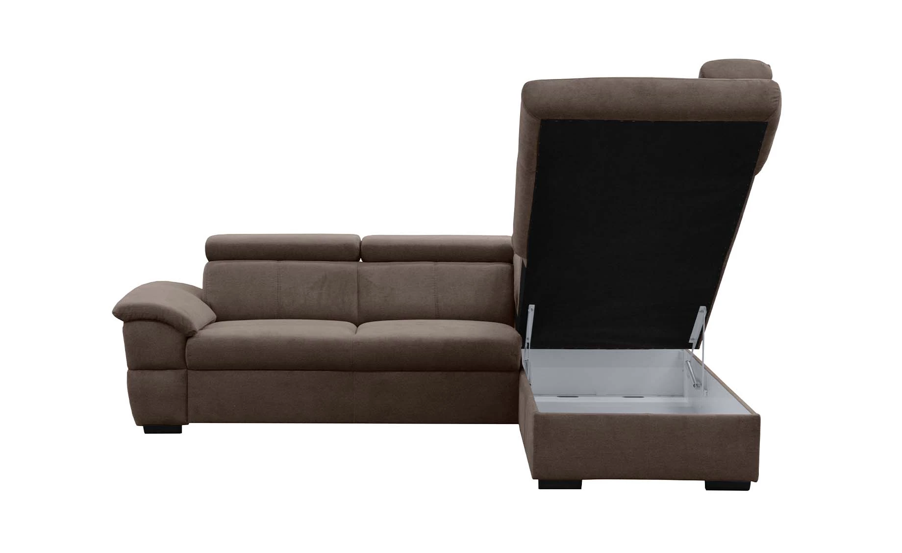 Town ugaona garnitura sa ležajem desna braon 260x210x82/96 cm