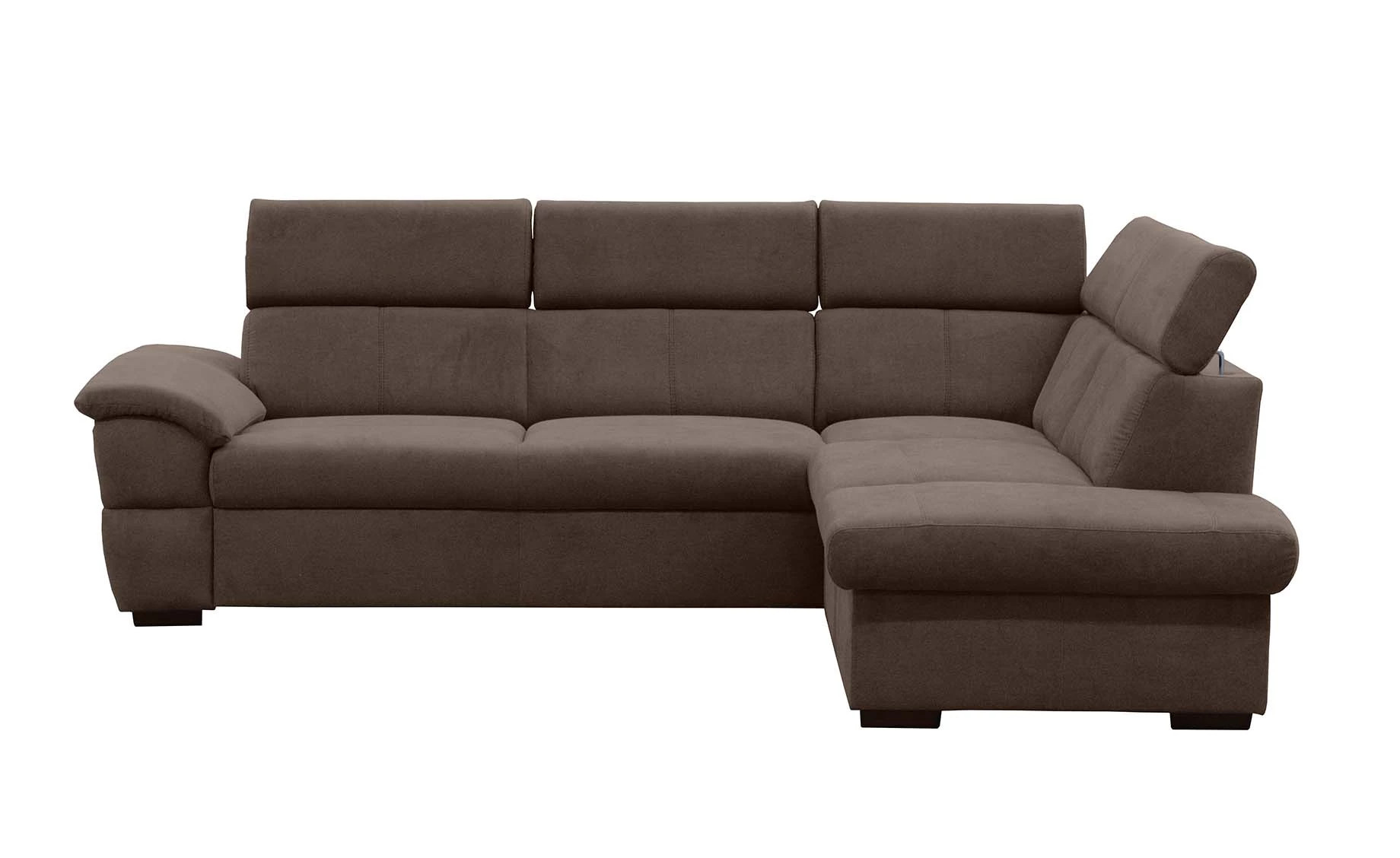 Town ugaona garnitura sa ležajem desna braon 260x210x82/96 cm