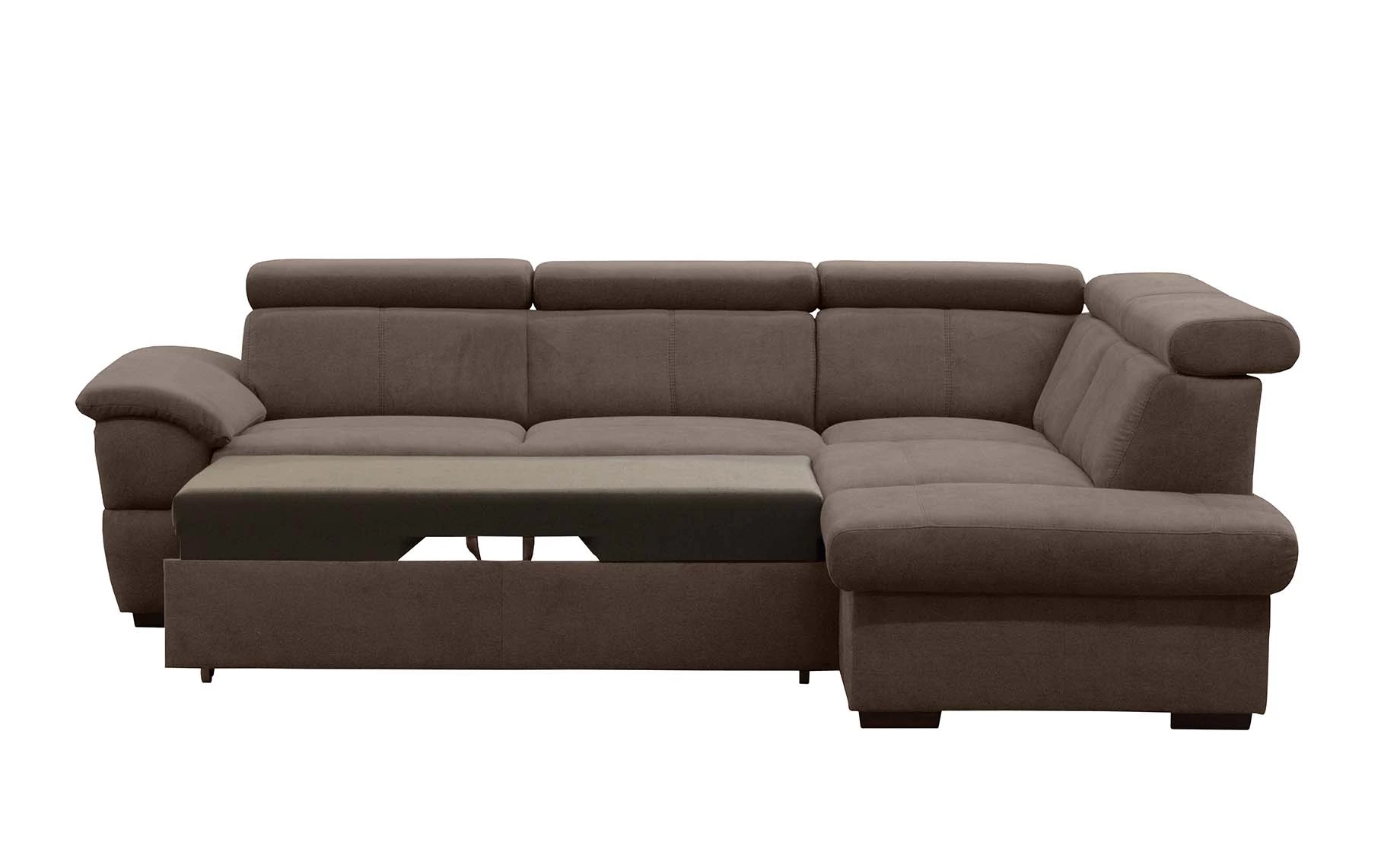 Town ugaona garnitura sa ležajem desna braon 260x210x82/96 cm