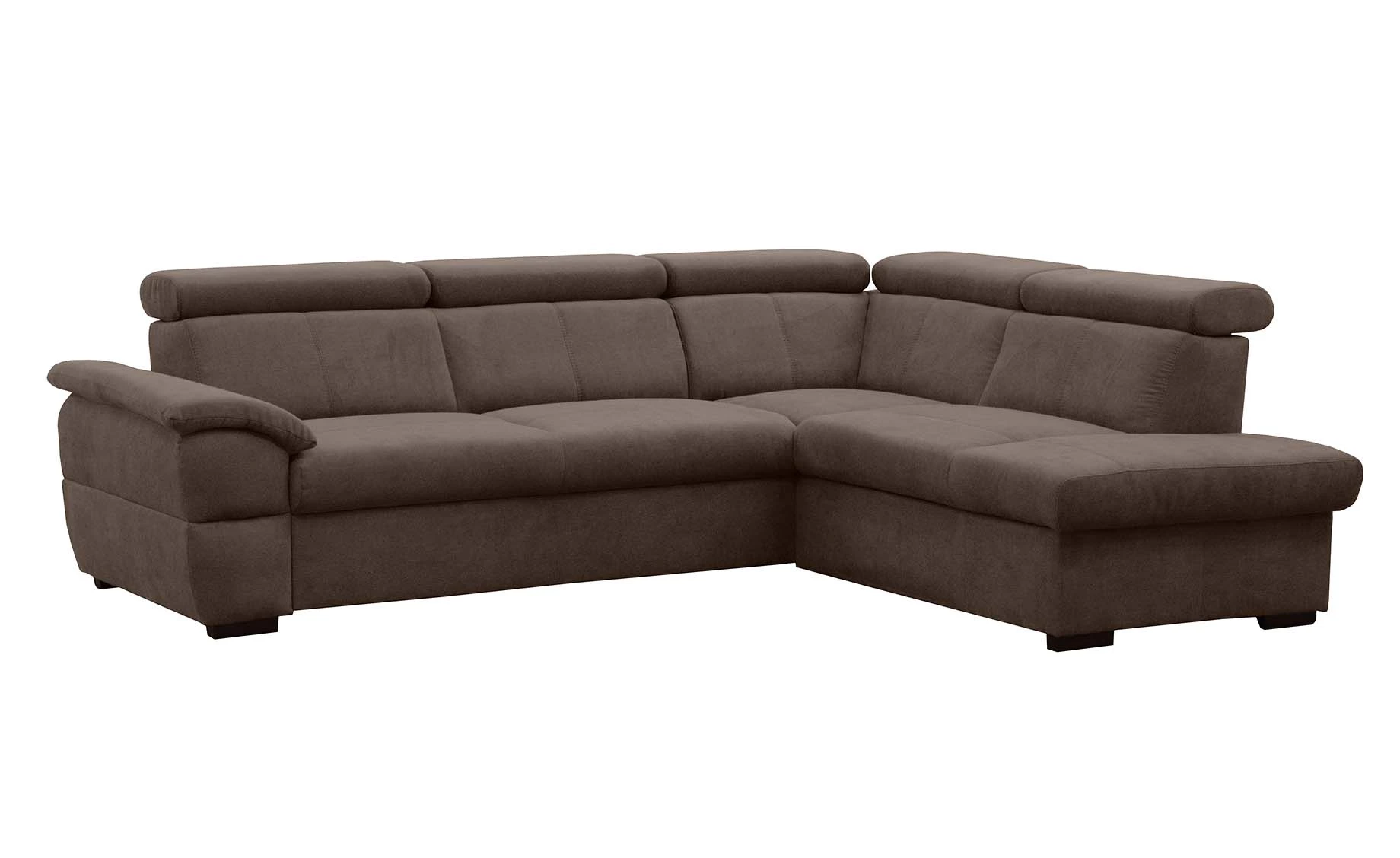 Town ugaona garnitura sa ležajem desna braon 260x210x82/96 cm